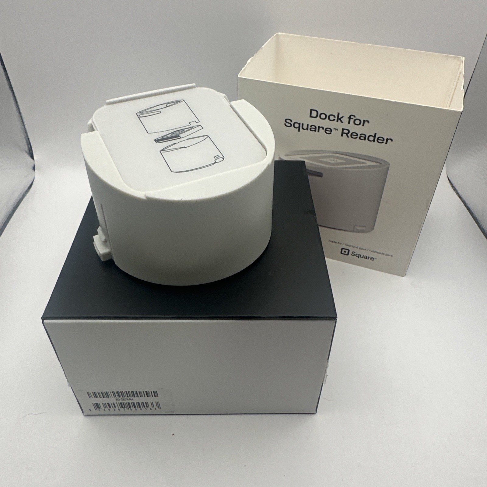 BOSSTAB White Pedestal Case 2nd Gen Dock for Square Reader BASE ONLY PARTS
