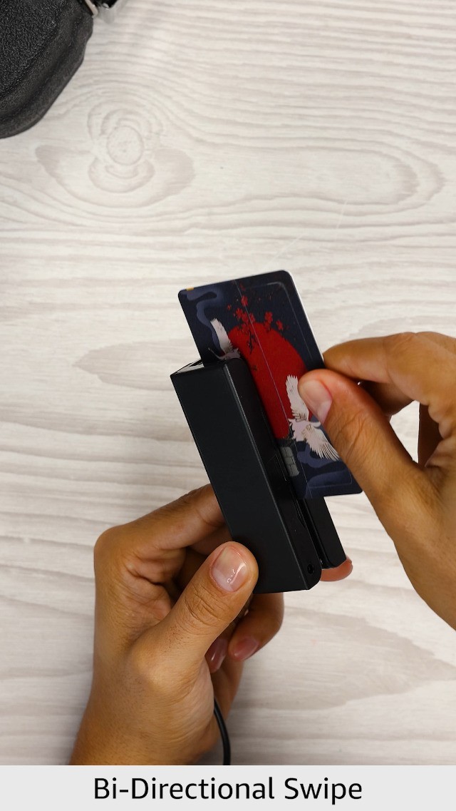 USB Magnetic Credit Card Reader – 3 Tracks Mini Smart Card Swipe Device