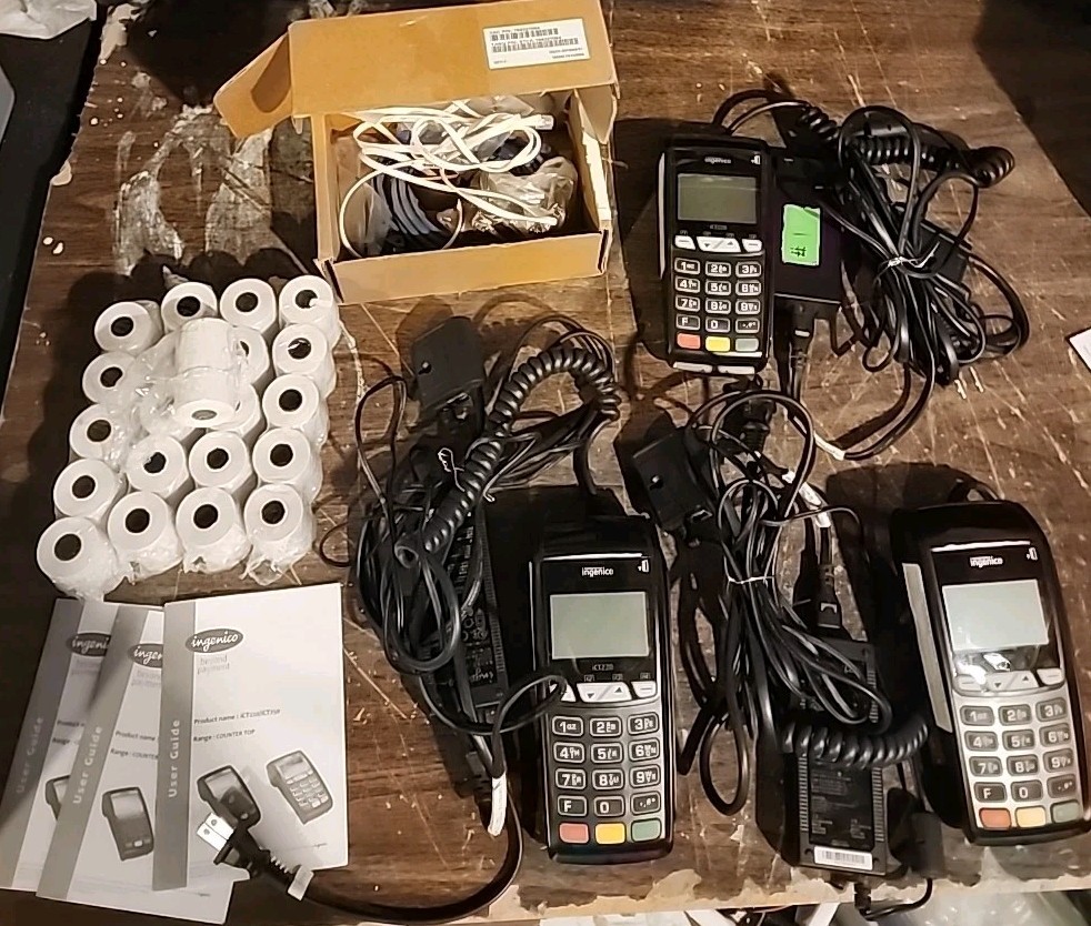 Ingenico ICT220 credit card machines Lot Of 3 Paper Rolls Accessories
