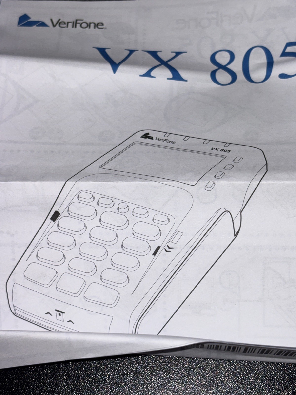 VeriFone VX805 CTLS Pin Pad Chip/Card Reader