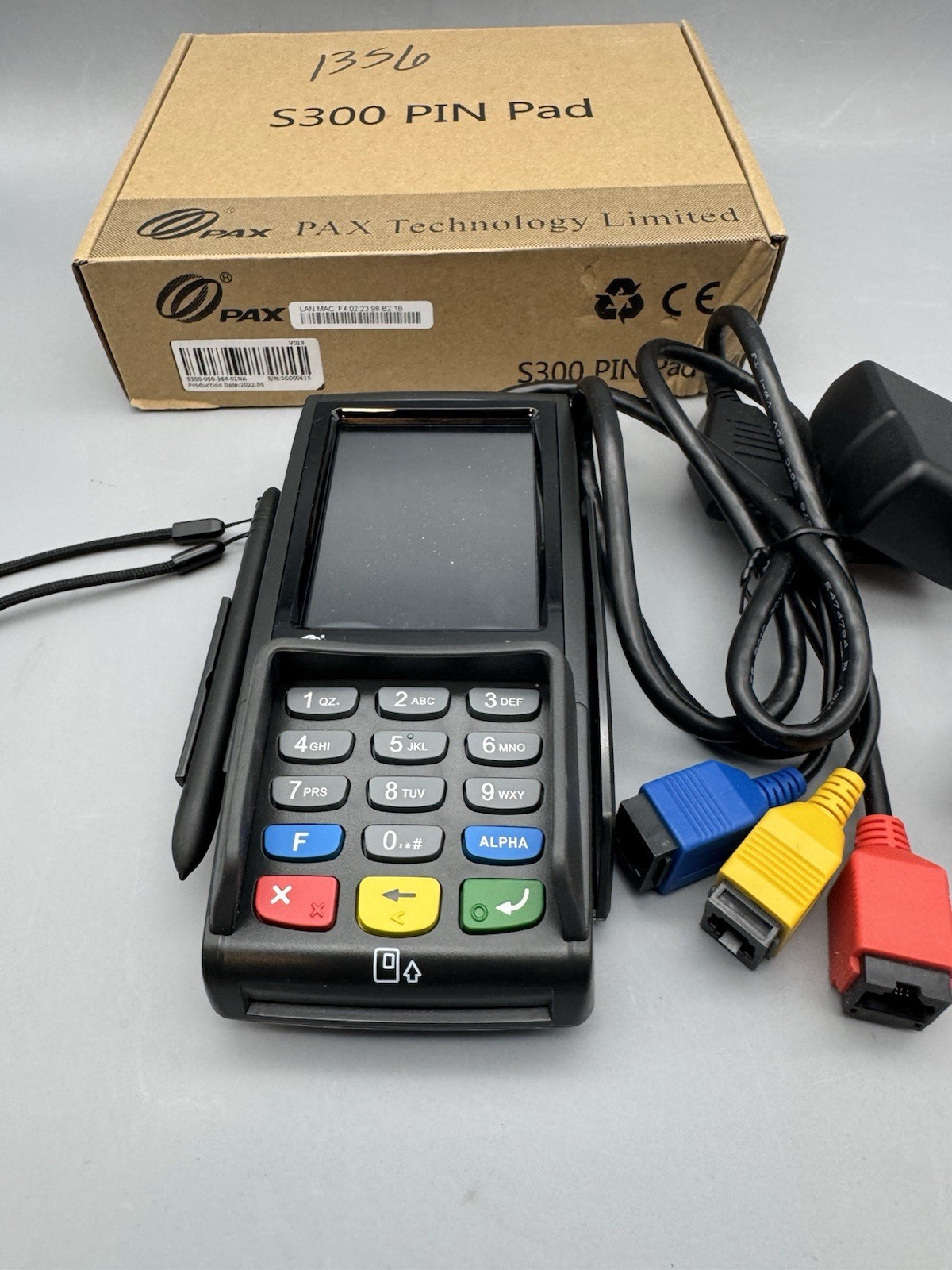 PAX S300 Integrated PIN Pad Credit Card Terminal w/ Power + Cable