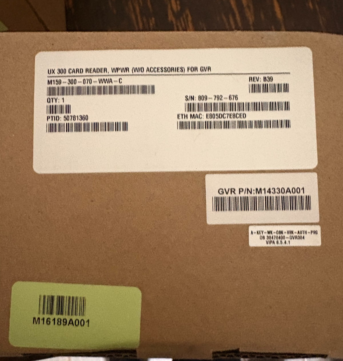 NEW Verifone UX300-WPWR Card Reader M159-300-070-WWA-C Fuel Dispenser Terminal