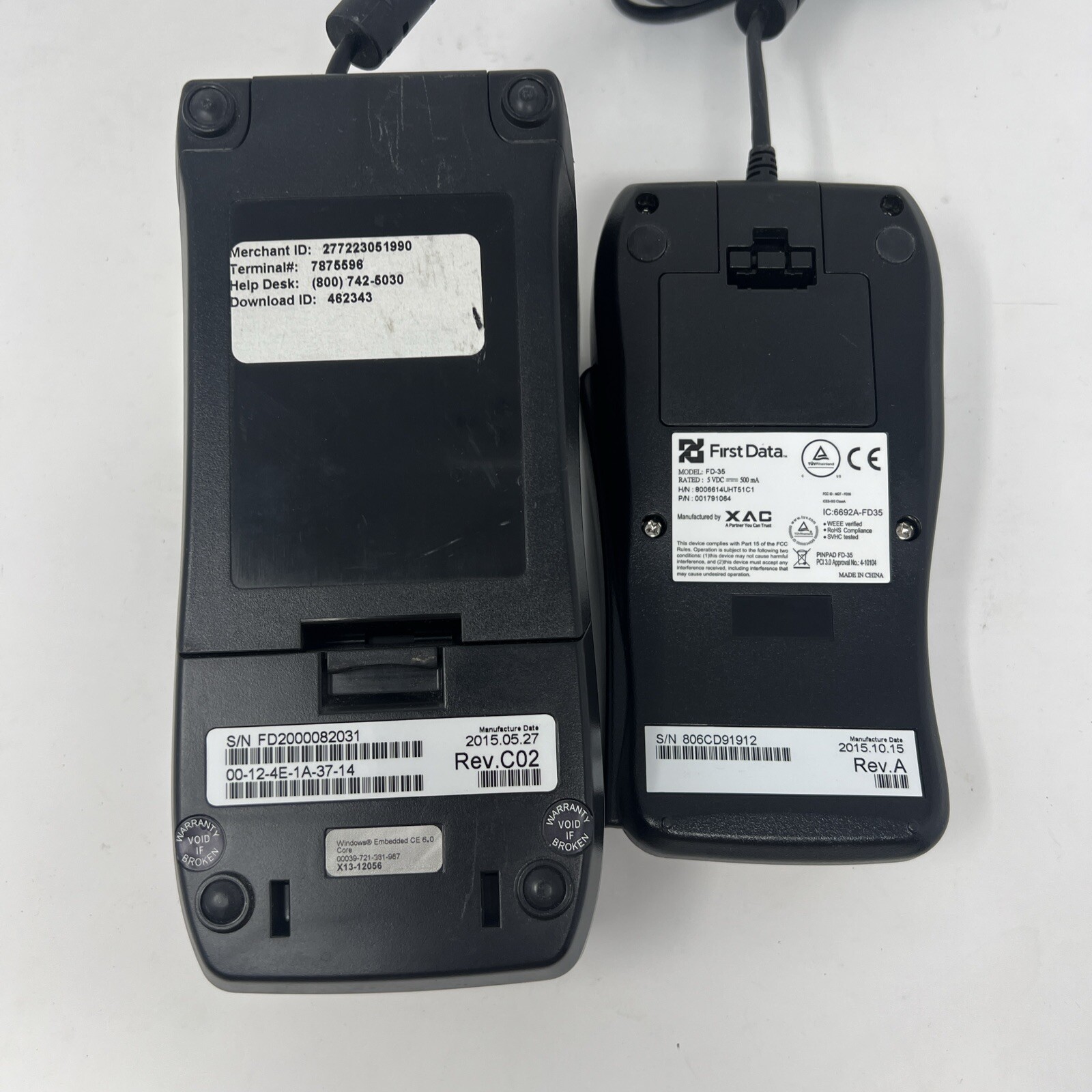First Data FD130 Duo FD-35 Credit Debit Card POS Point of Sale Terminal