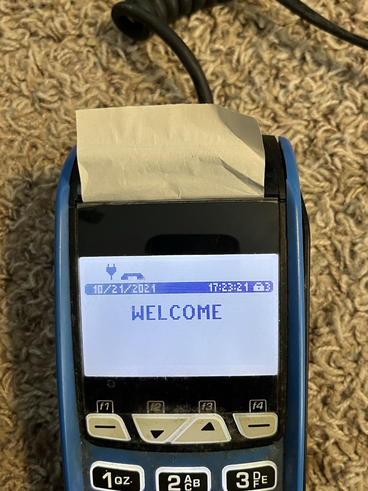 Ingenico ICT220 Credit Card Terminal with Wired Connectivity & Power Supply