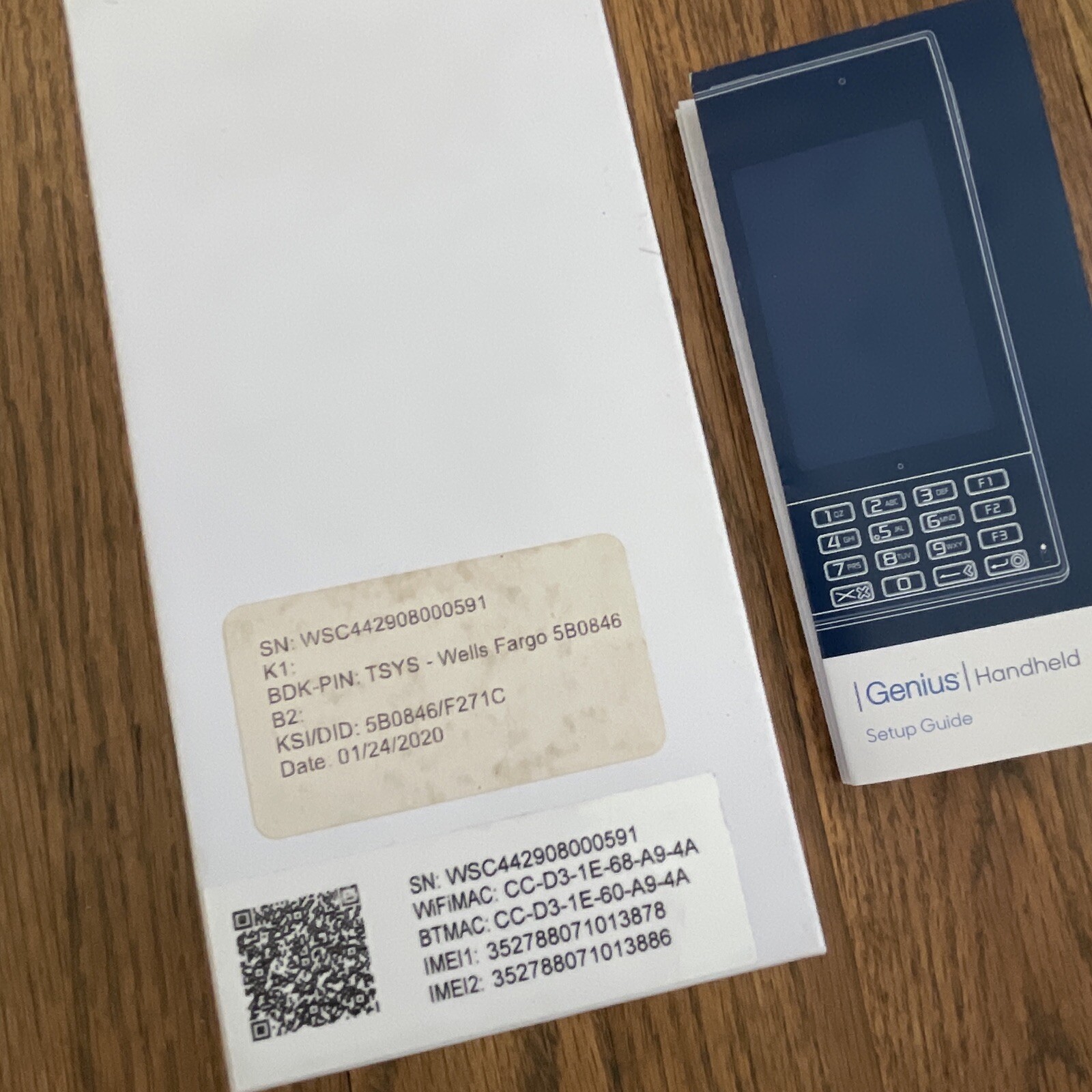 Genius Powered by BBPOS Wireless Hand Held Device Credit Card Reader POS