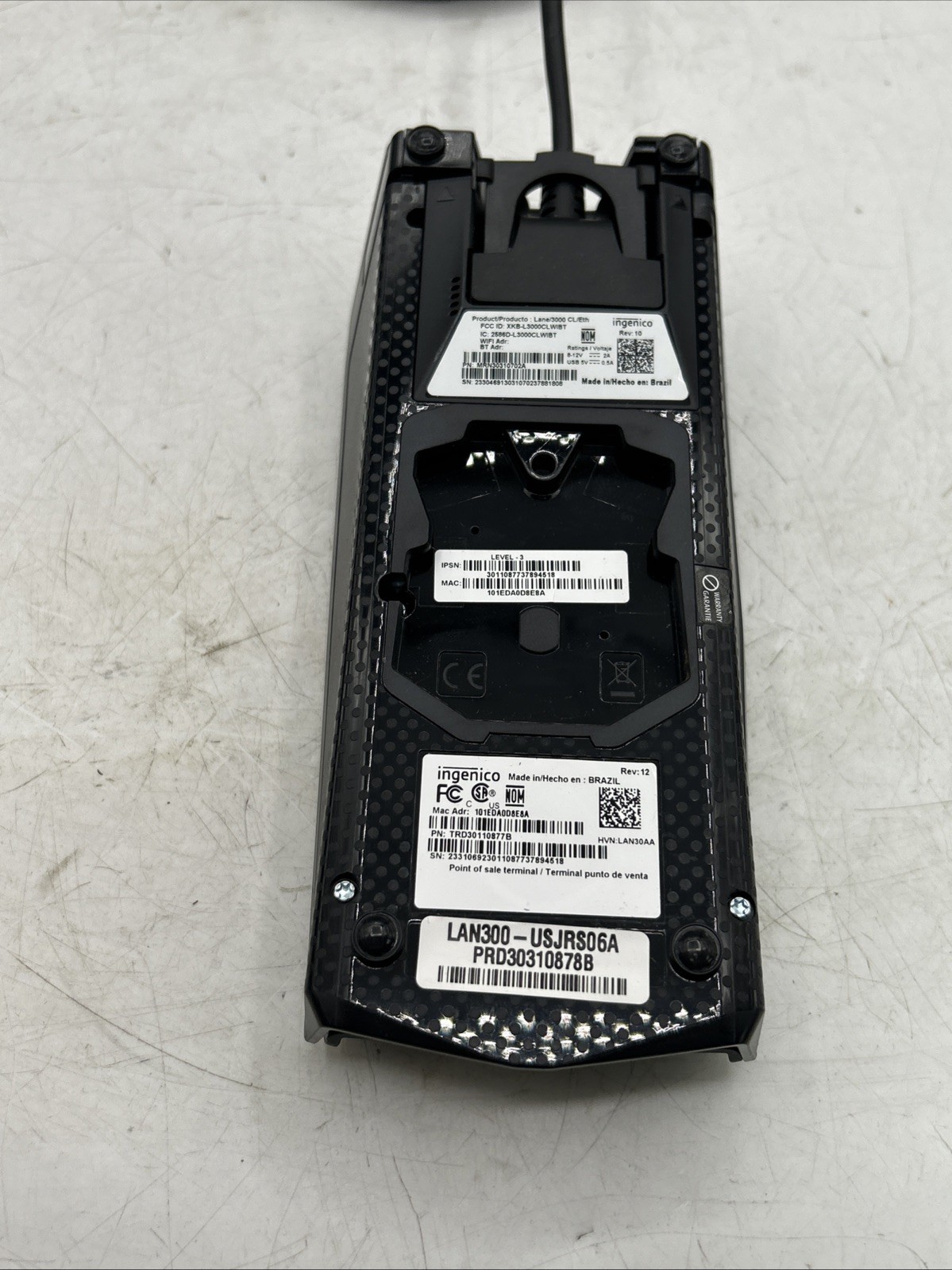 Ingenico LANE 3000 Credit Card Terminal Reader TRD30110877B & IPP350-31T3492A
