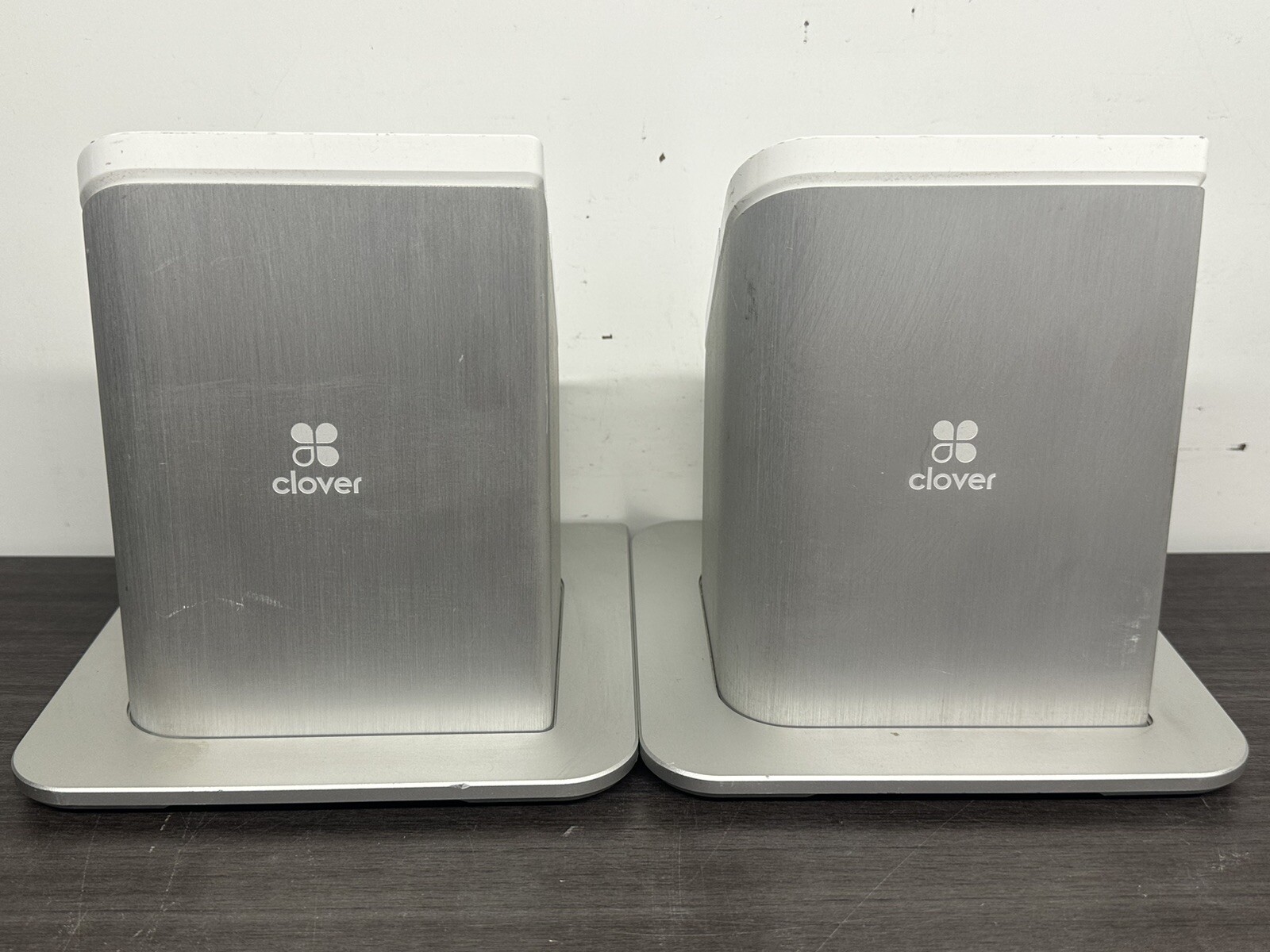 Lot of 2 Clover Station 1.0 High-Speed Receipt Printer P100 W/ 2 Keypads – G78