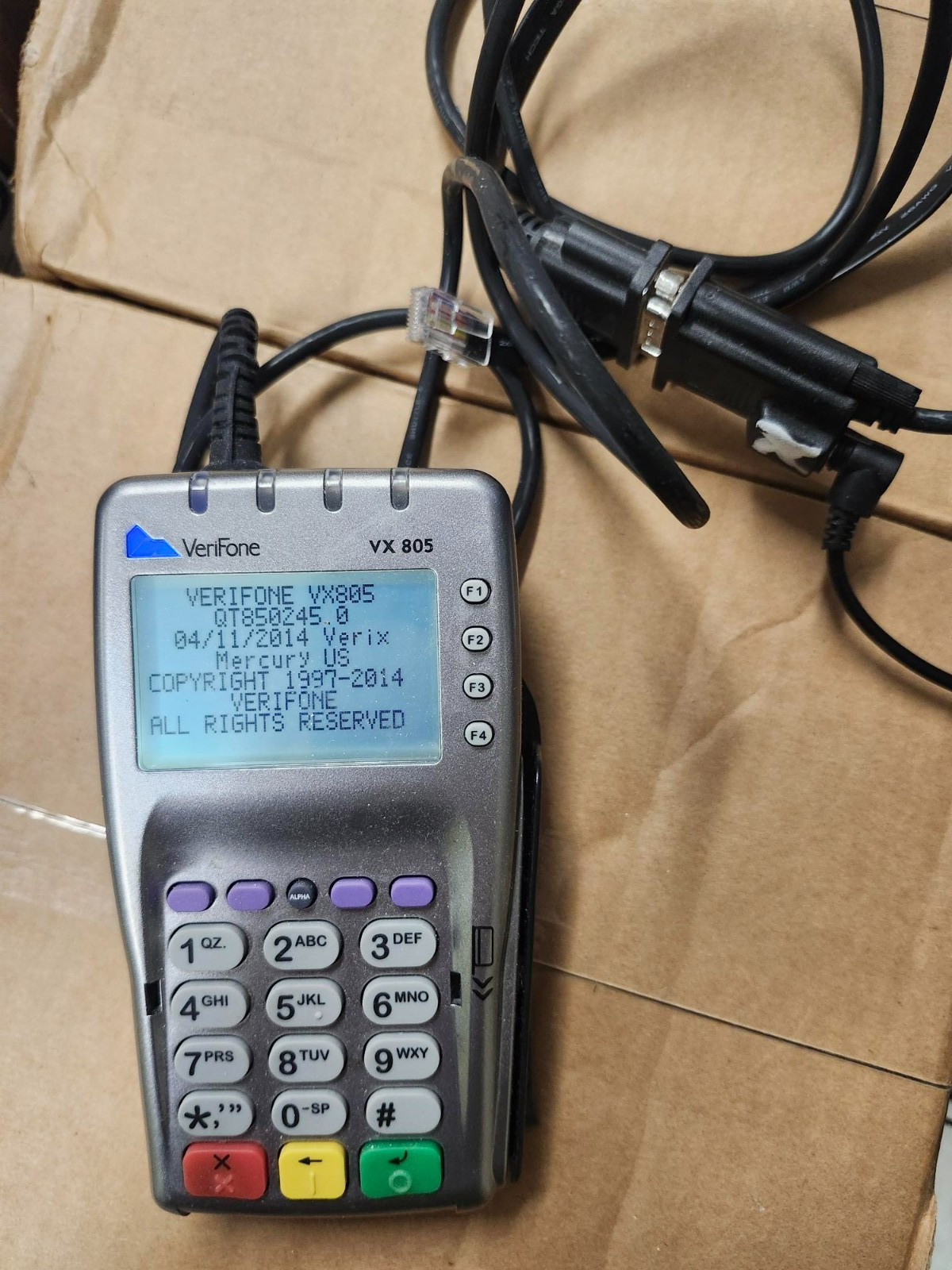 Verifone VX-805 Pin Pad Card Reader 160mb Keypad