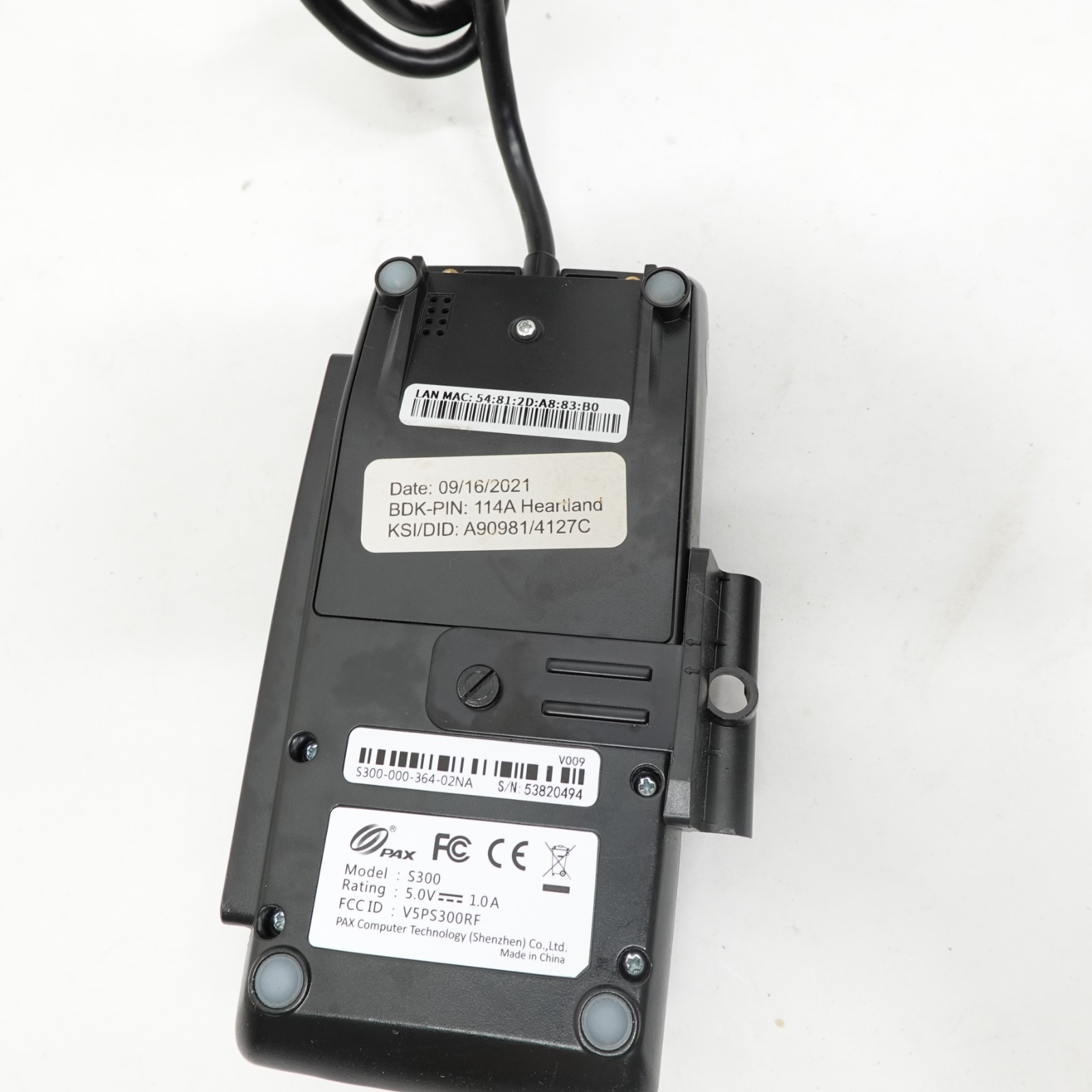 PAX S300 Integrated PIN Pad Credit Card Terminal