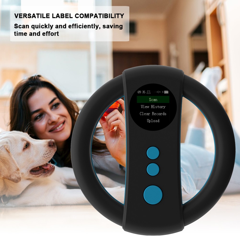 Handheld Portable Animal Chip Scanner 14inch TFT LCD Rechargeable FDX-B
