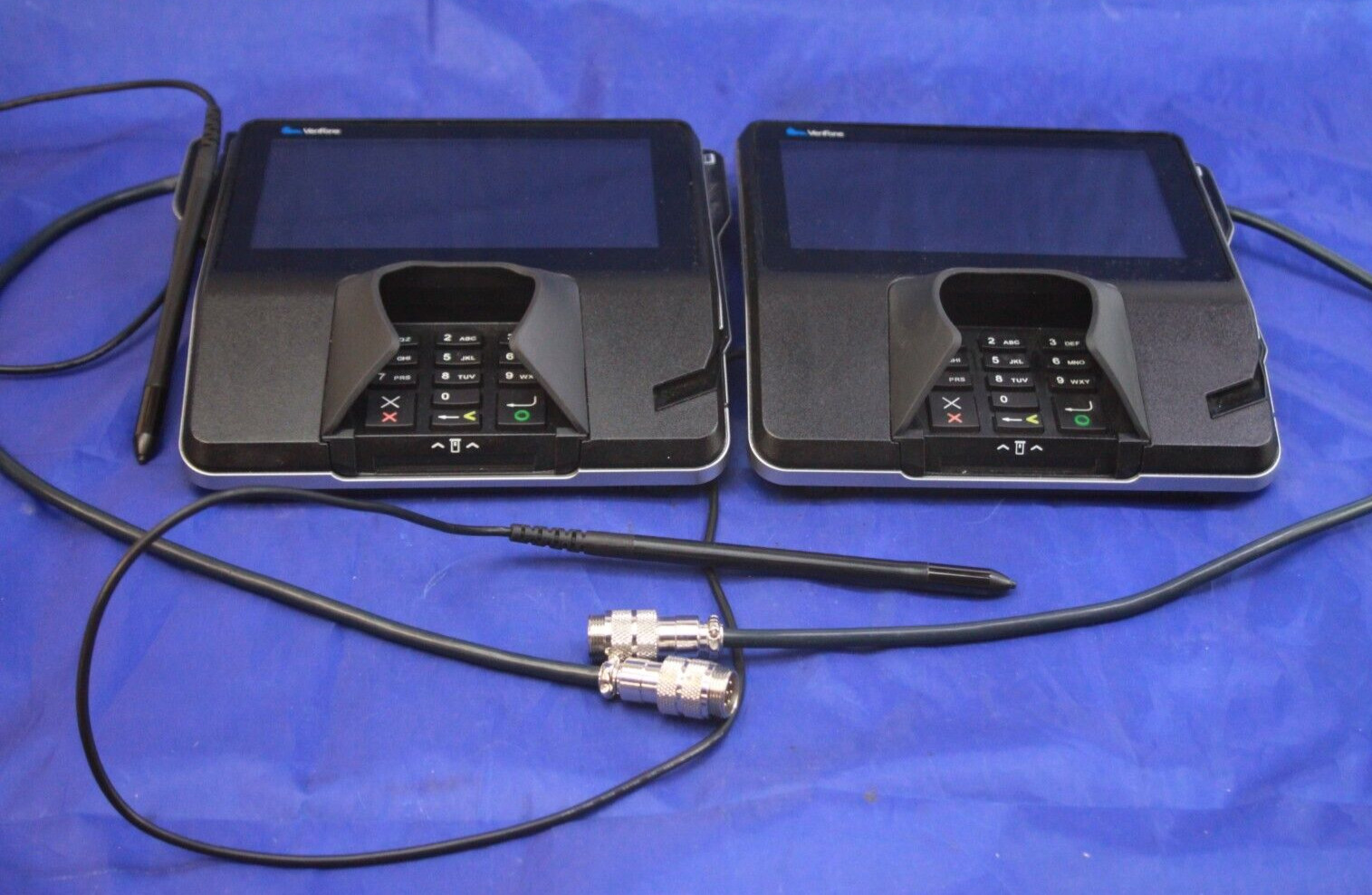 Lot of 2 Verifone PinPad Payment Terminal MX900-01 Untested W/Stylus AS IS READ