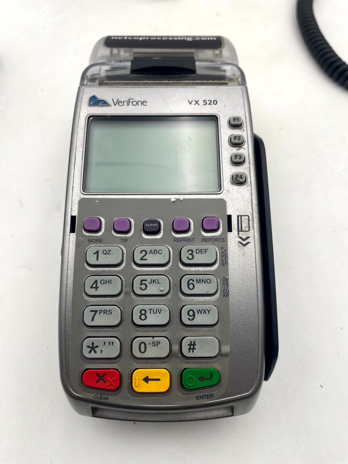 Lot of 2 VeriFone VX520 & VX805 Credit Card Payment Terminal Silver with Adapter