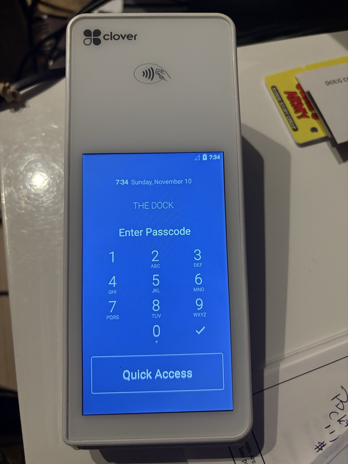Clover Point of Sale Card Readr + Hub + Wireless + AC Adapter + printer & Cables