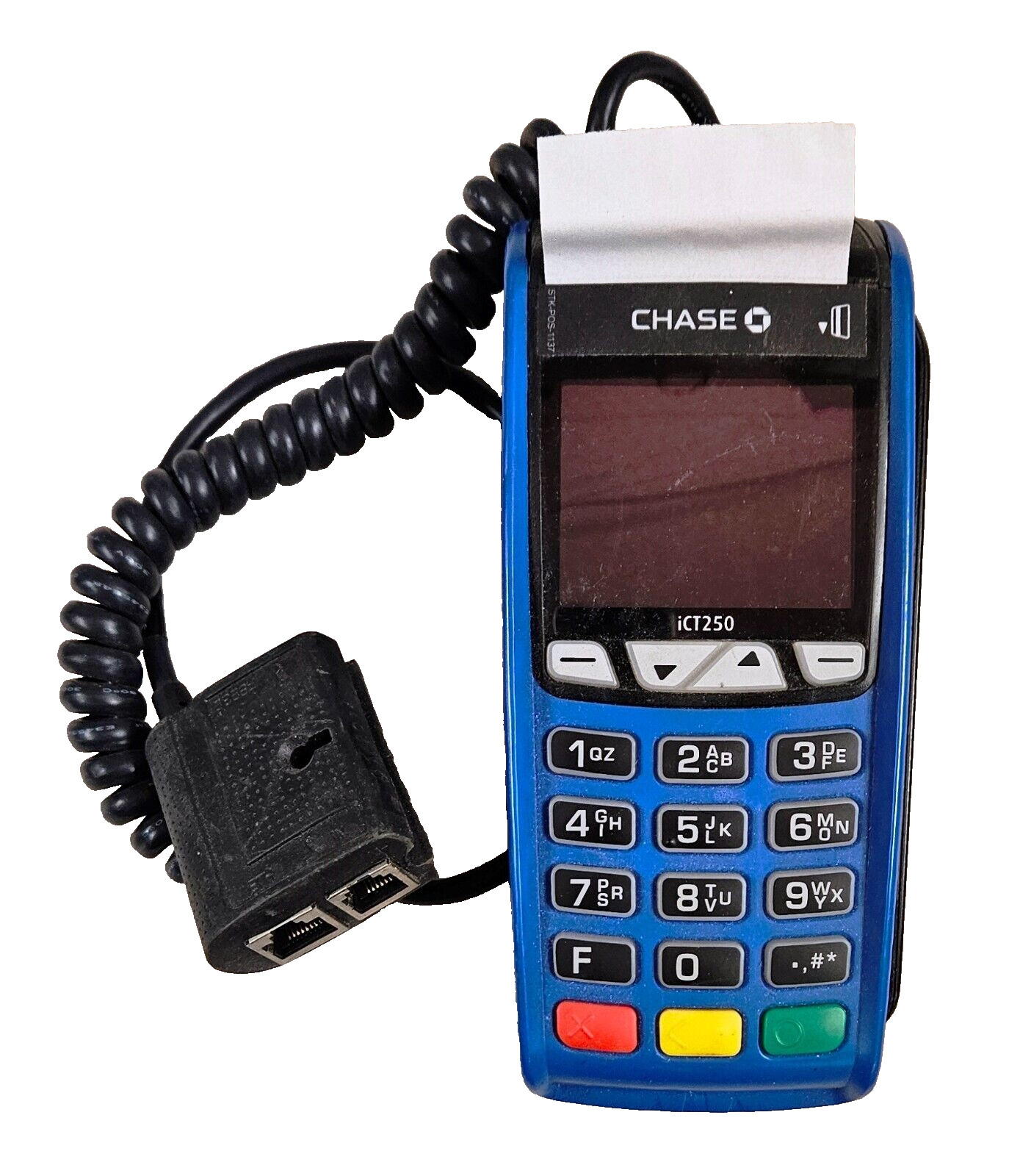 Ingenico Chase iCT250 LCD USB/Ethernet Ports Dual Comm Credit Card Terminal