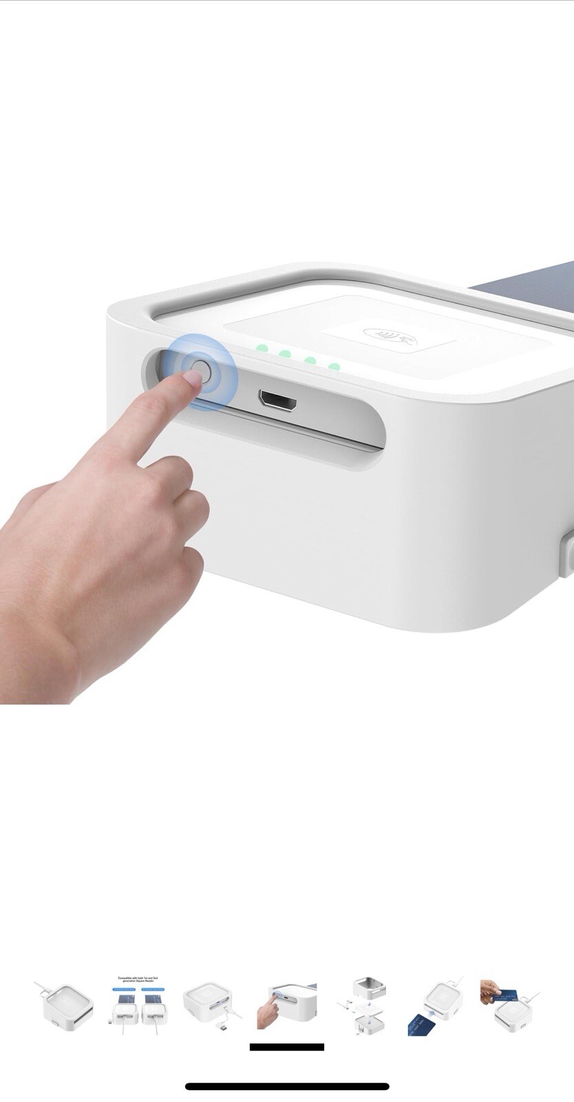 Credit Card Dock for Square Reader 1st and 2nd, Beautiful and Compact Case