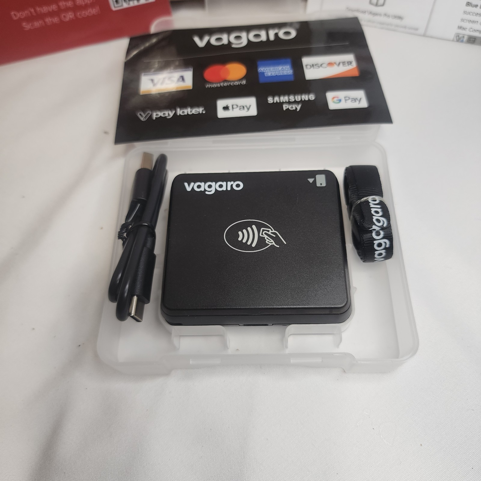 Vagaro EMV Chipper 3X BT Bluetooth Card Reader + USB-C, w/Strap & Case – NEW