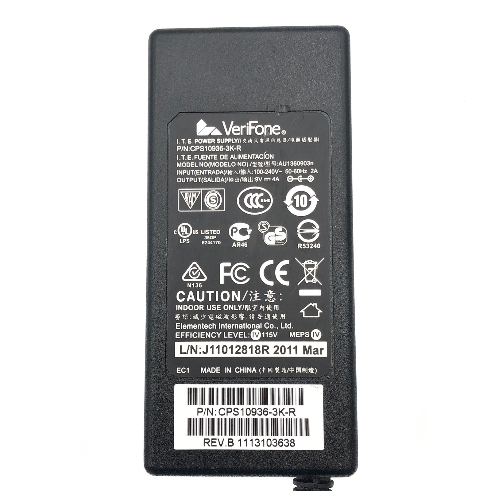 Original VeriFone AC Adapter Power Supply For VeriFone VX520 VX510 VX680 OEM