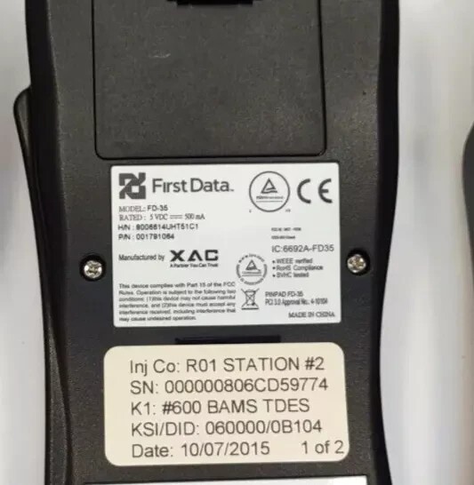 Lot of 3 FirstData FD-35 PIN Pad Credit Card Terminal Reader USB 001791064