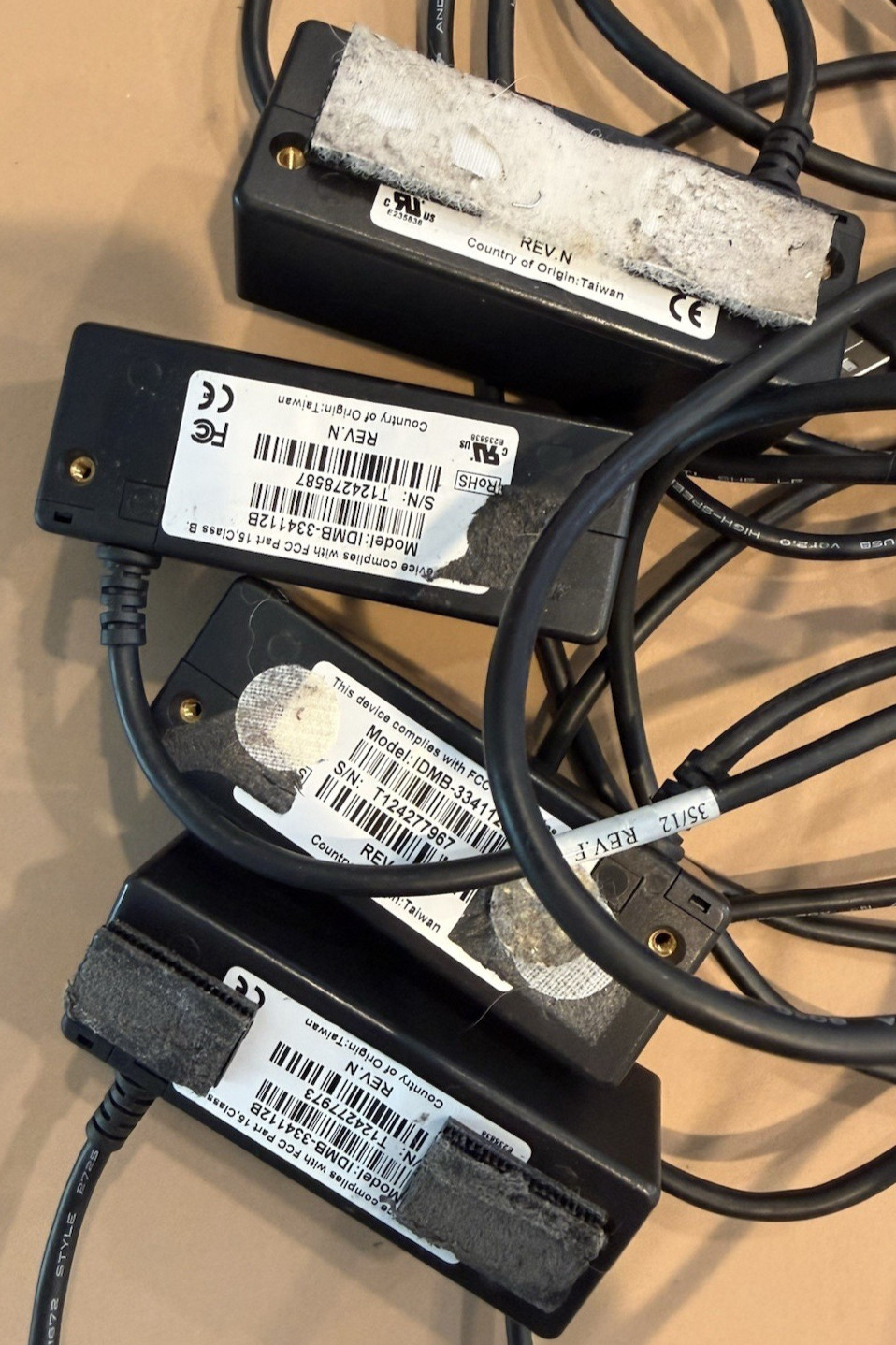 Lot of 4 ~ ID Tech IDMB-334112B USB Wired MagStripe Magnetic Stripe Card Reader