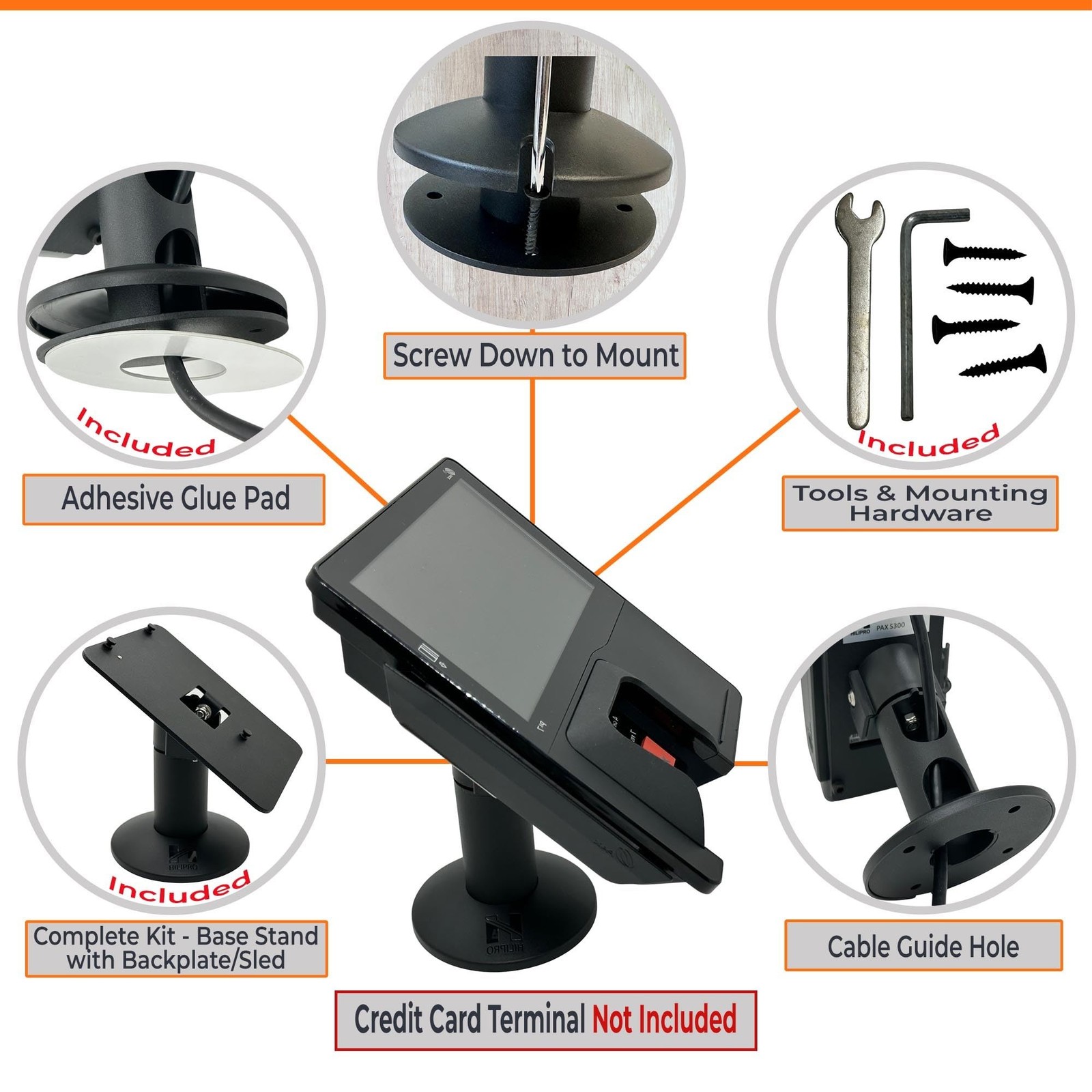 Swivel Metal Stand for Pax PX7, PX5, Aries 8 and Aries 6 – Swivel and Tilts -…
