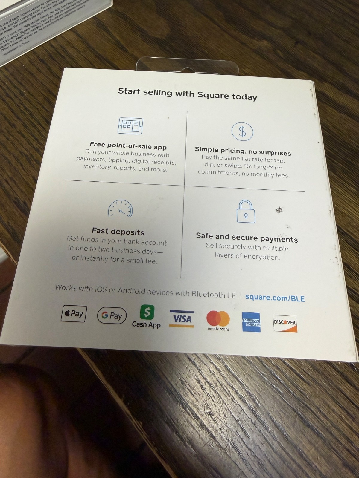 1st Gen Square Contactless Chip Credit Card Reader – A-SKU-0485 – New Sealed