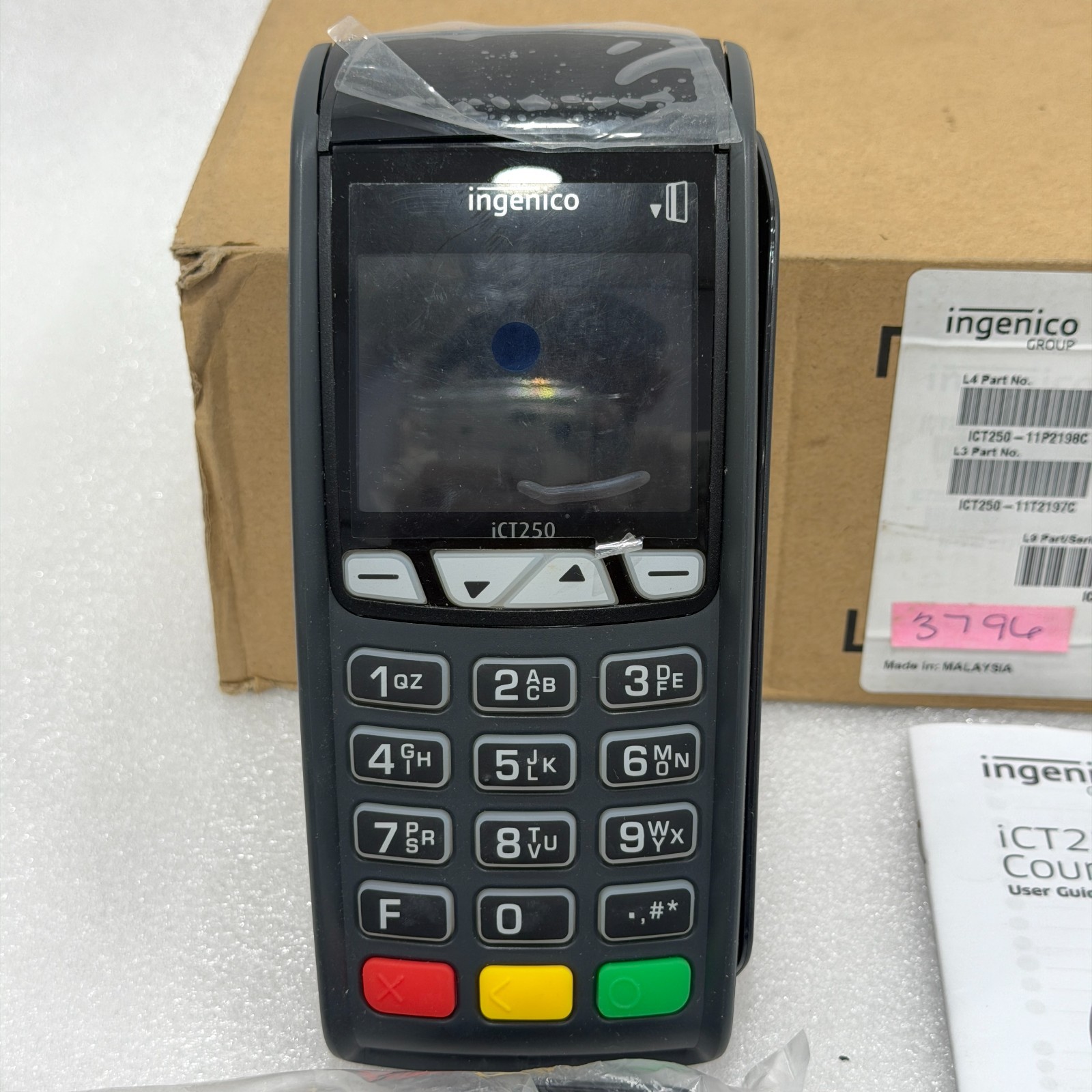 INGENICO ICT250 PAYMENT TERMINAL PIN PAD COUNTERTOP CARD READER KIT
