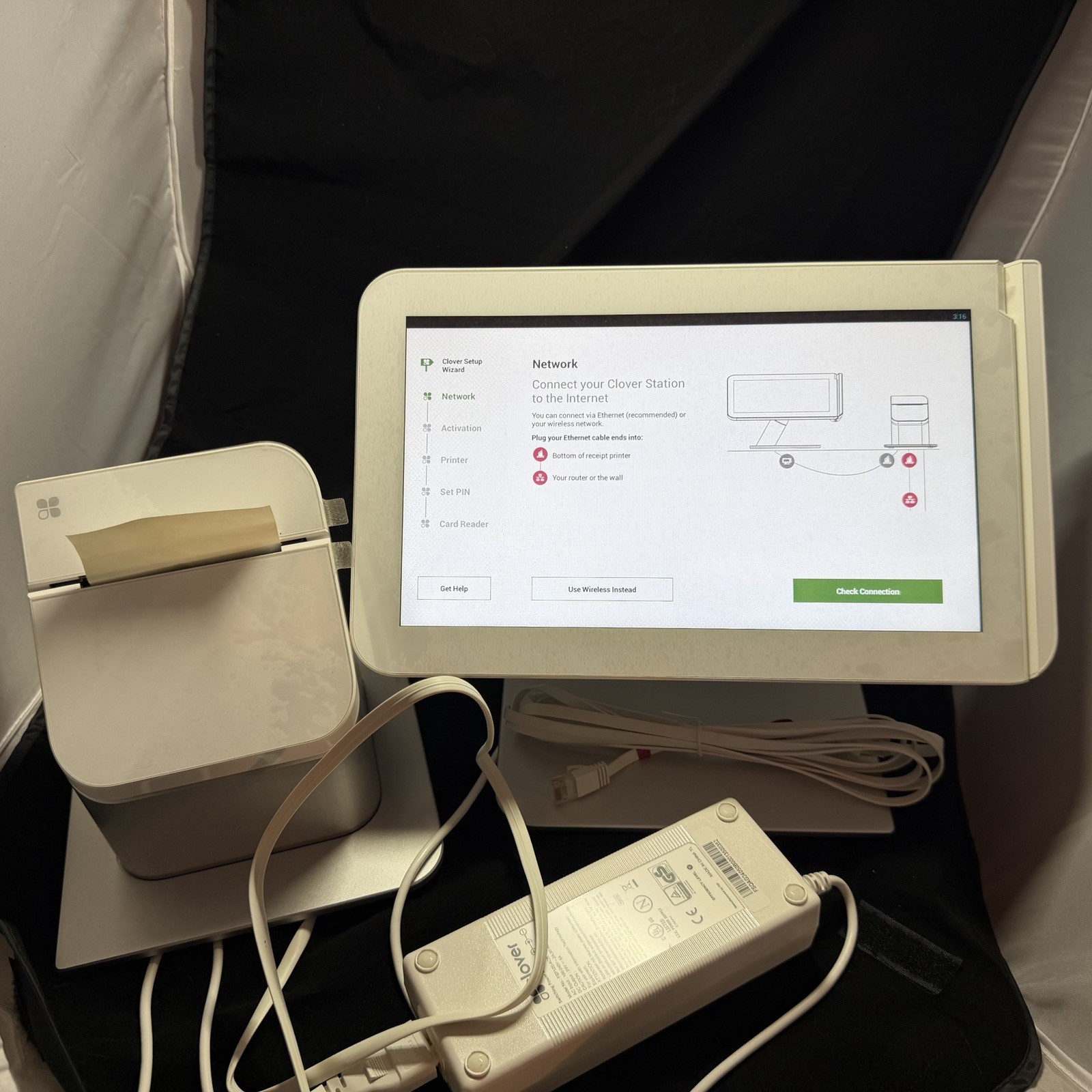 Clover Station C100 Point of Sale POS System P100 Printer & Power | Untested