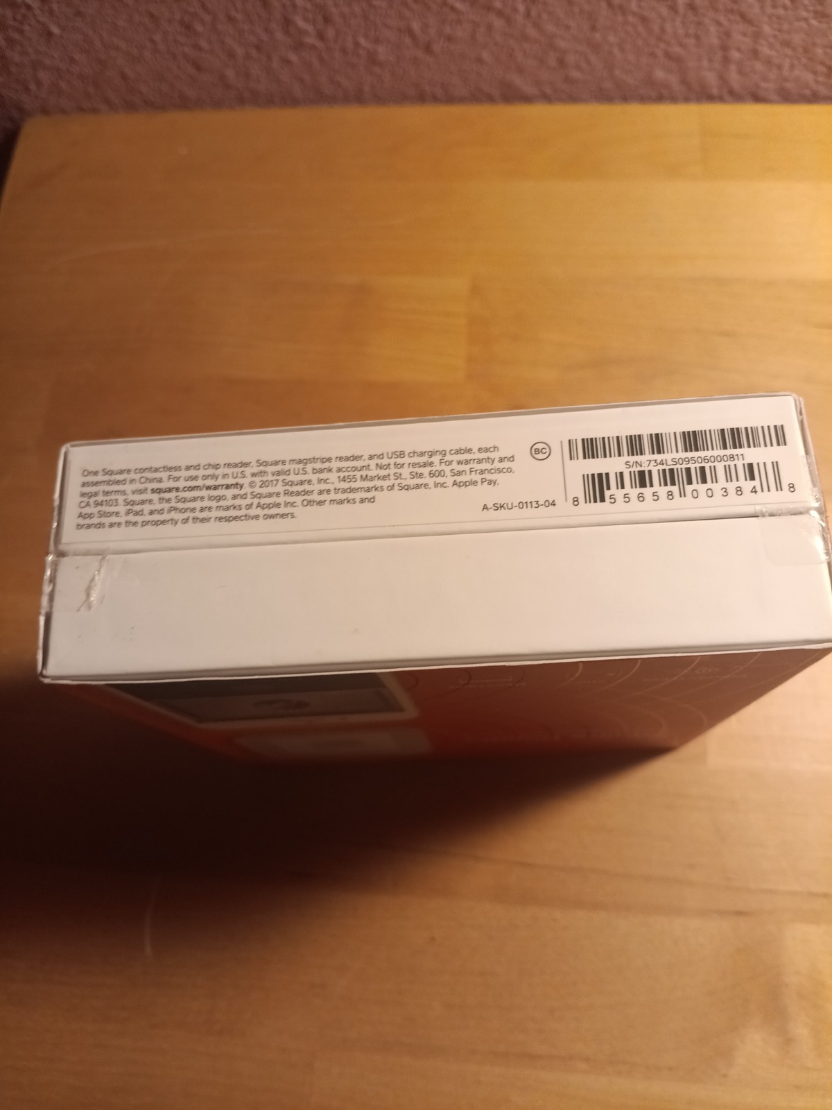 Square A-SKU-0113-04 Contactless Credit Card and Chip Reader Model S8