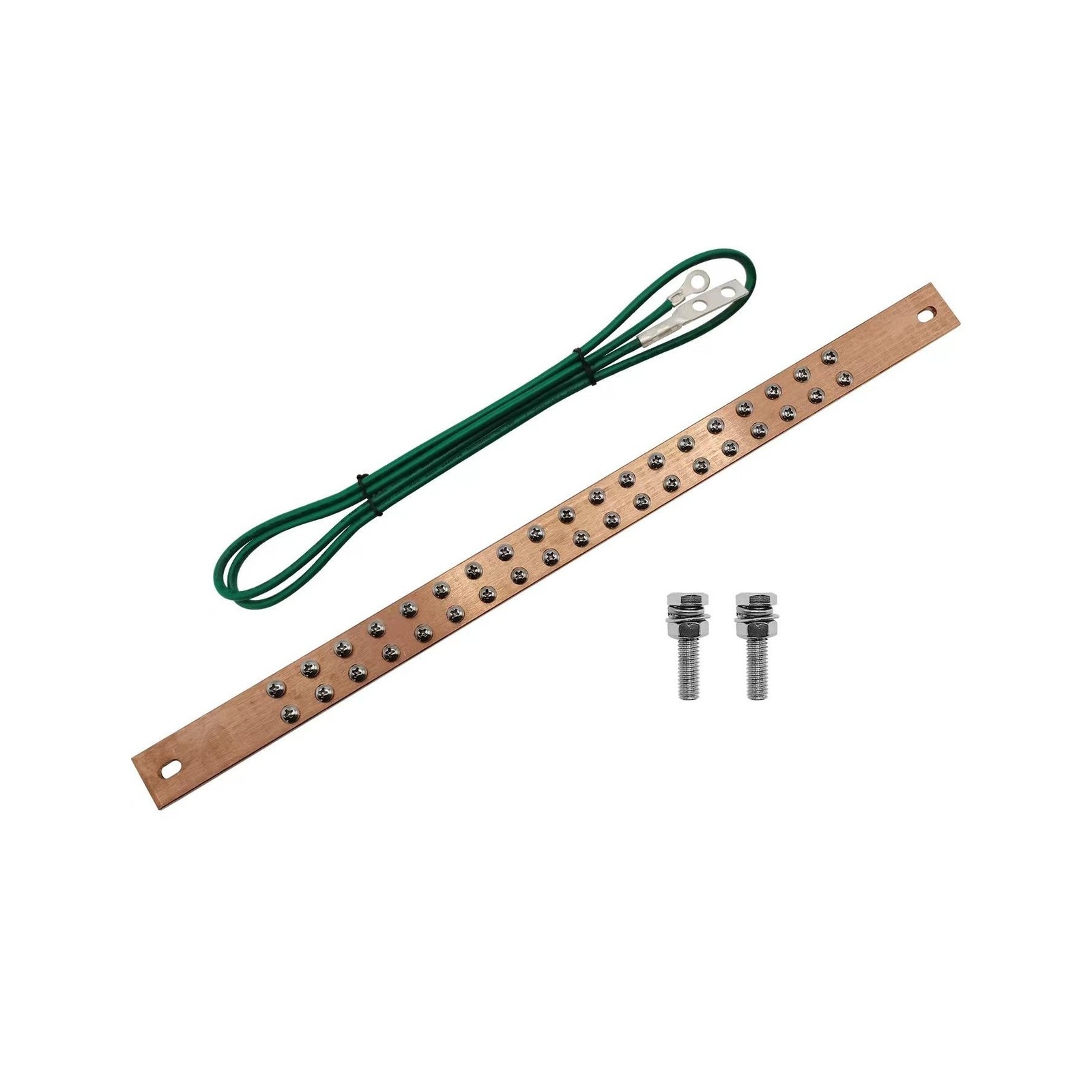 19 Inch Bus Bar Kit with 4 foot Grounding Cable UL Listed for Data Rack/Cabin…