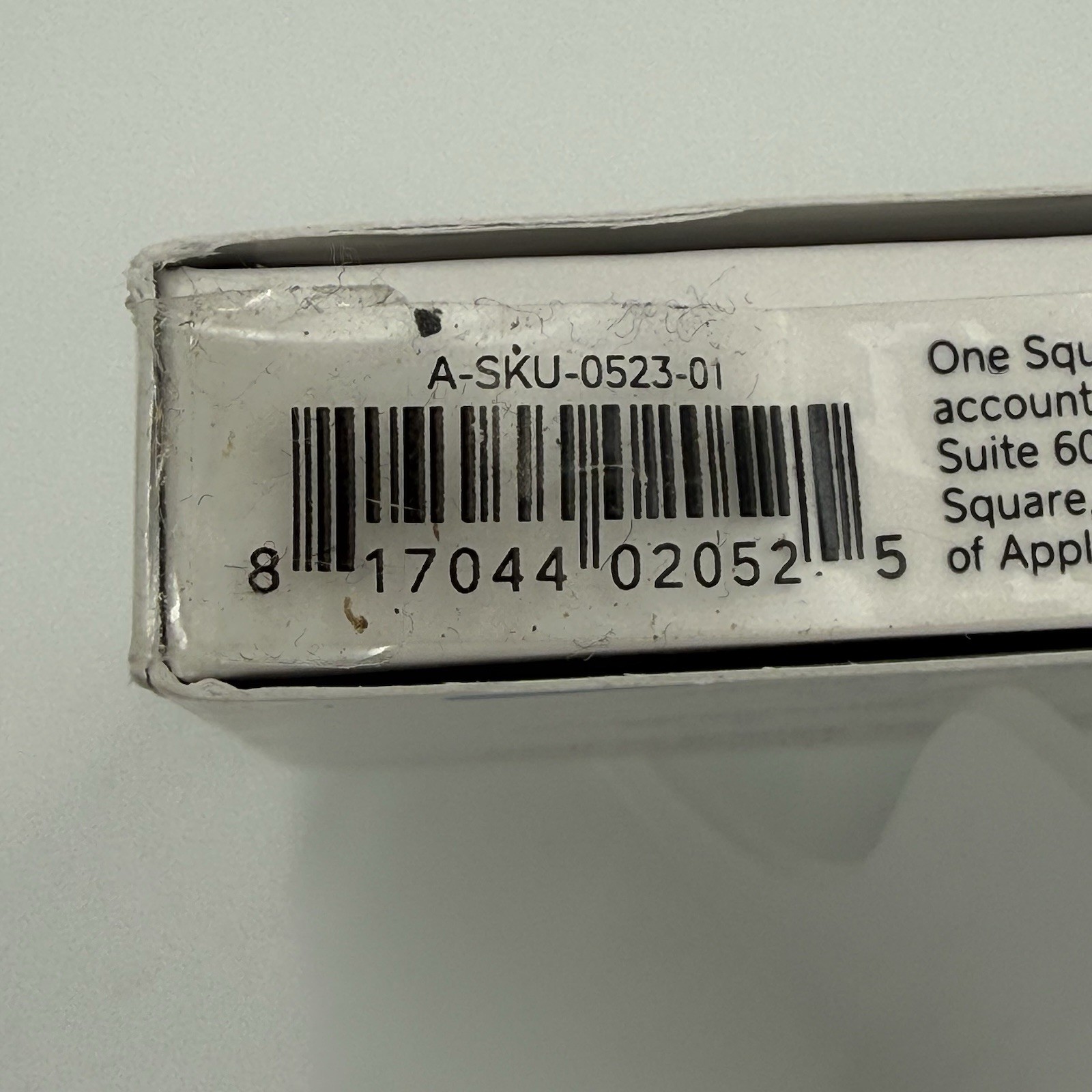 Square Reader Magstripe Lightning Connector A-SKU-0523 New Sealed Box Wear