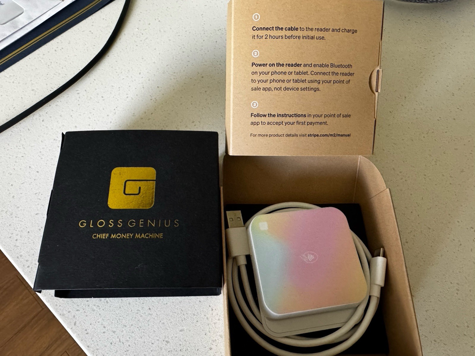 Credit Card Reader Gloss Genius Chief Money Machine, Pink, New In Open Box