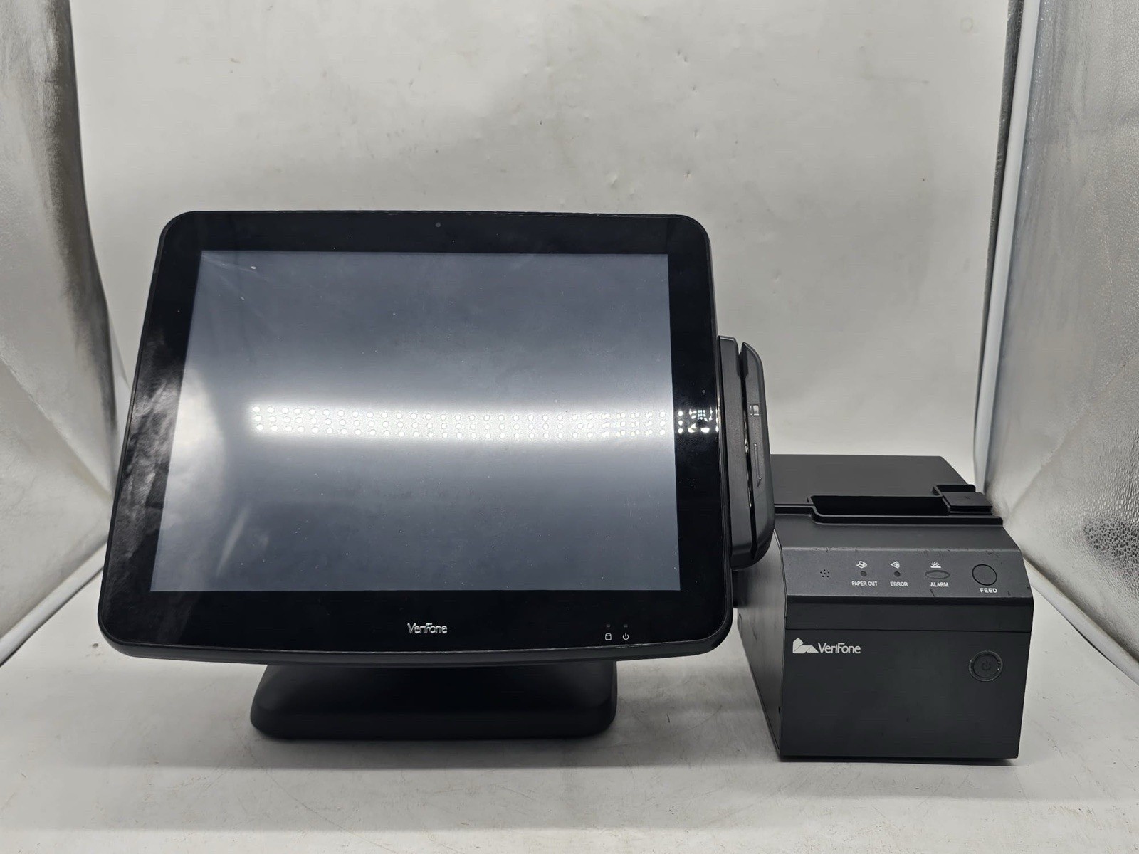 VeriFone MX980i POS Touch Terminal w/ Receipt Printer Barcode Scanner Power Adap