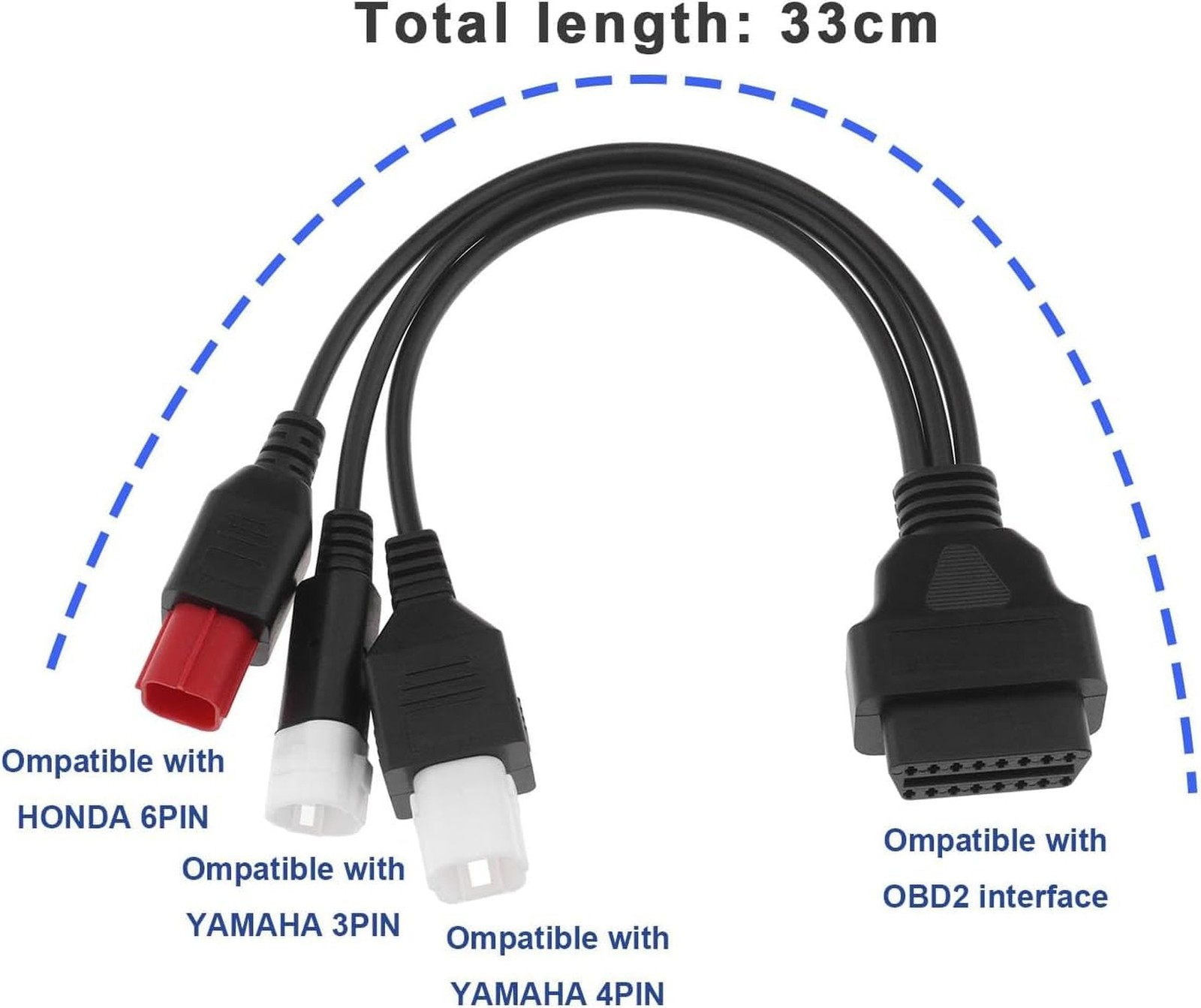 3 Pin 4 Pin 6 Pin OBD2 Adapter Cable for Yamaha Euro5 3Pin 4Pin 6Pin Motorcyc…