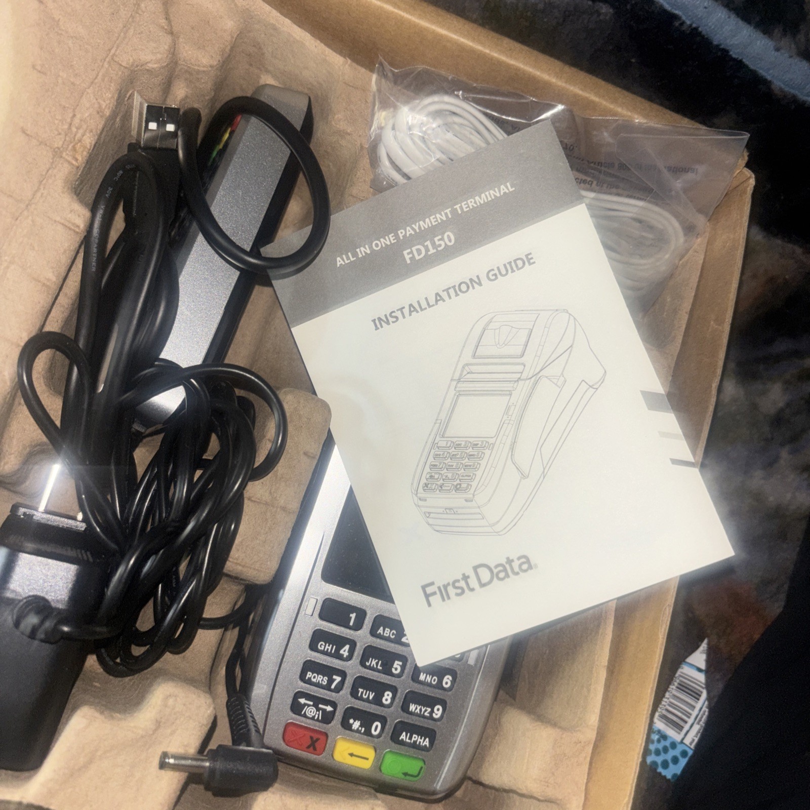 First Data FD150 and RP10 PIN Pad Bundle w/ Wells #351 Encryption Key