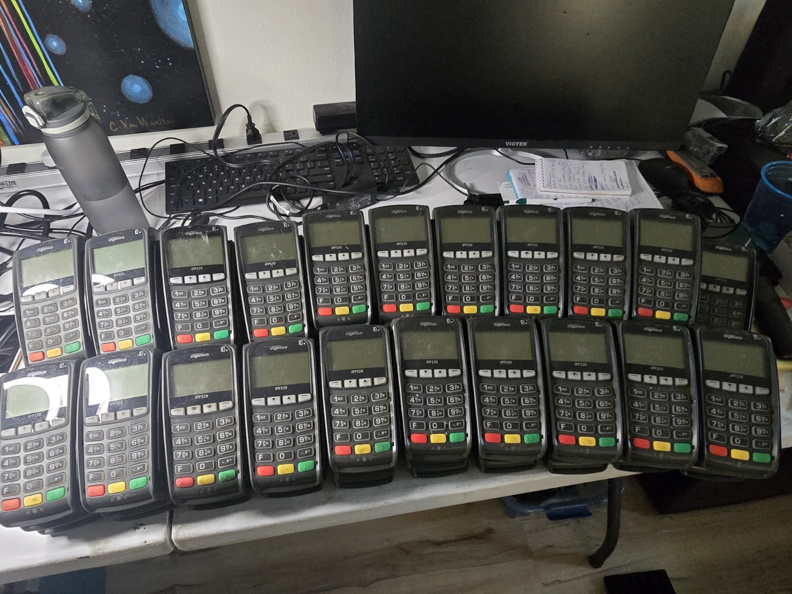 Lot of 10 Ingenico iPP320 Credit Card Payment Terminals Untested AS-IS No Cords