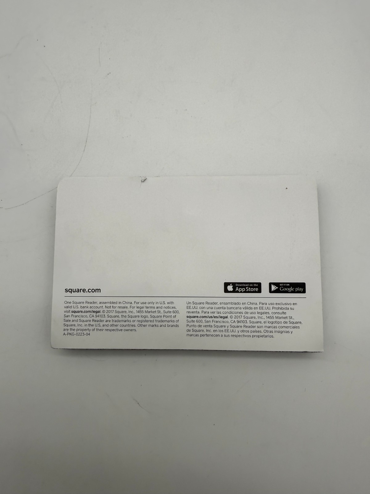 Square Reader A-PKG-0223-04 3.5mm Magstripe Credit Card Reader