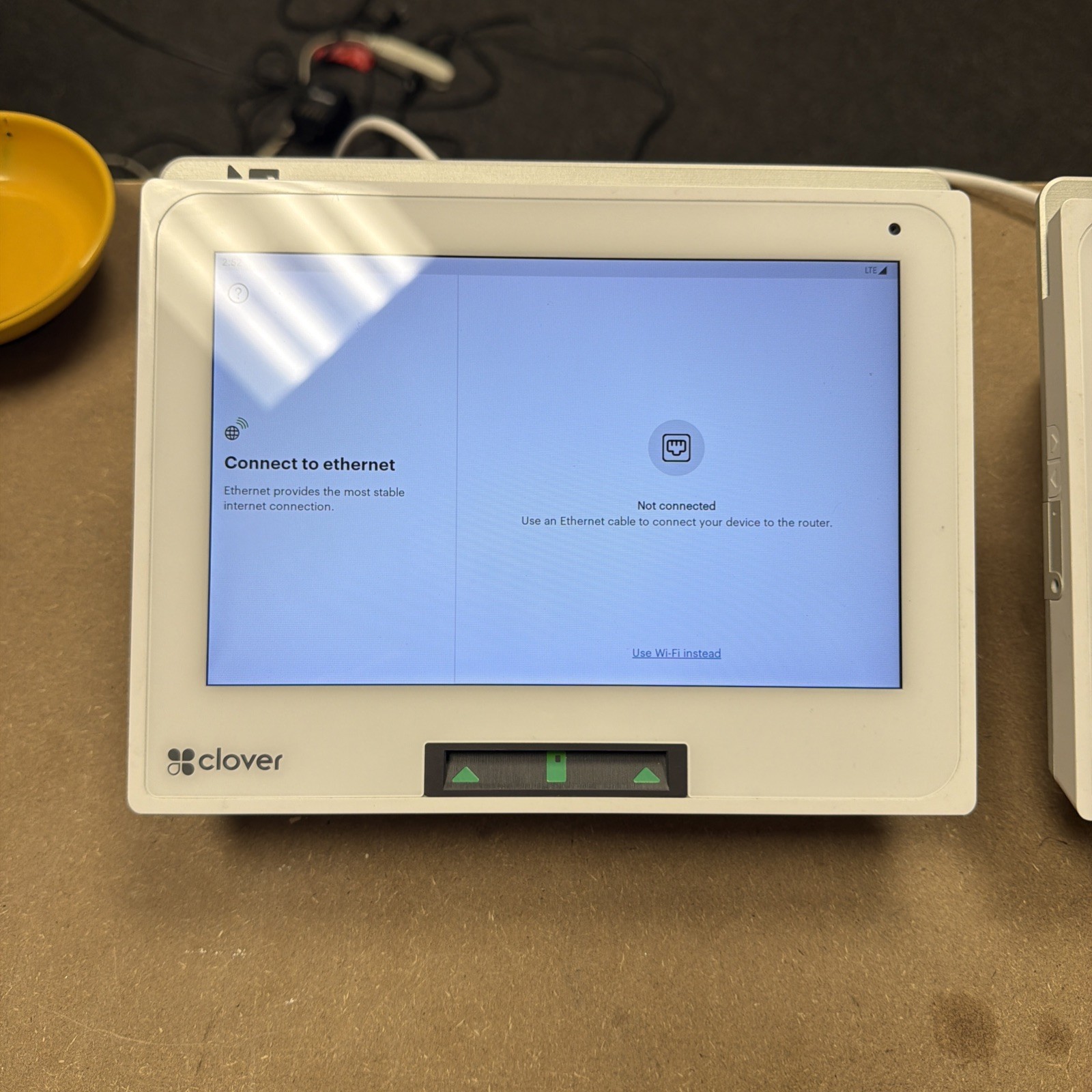 Lot of 2 Factory Reset Clover Mini Wi-Fi C305 Point of Sale System w/ Hub + PSU