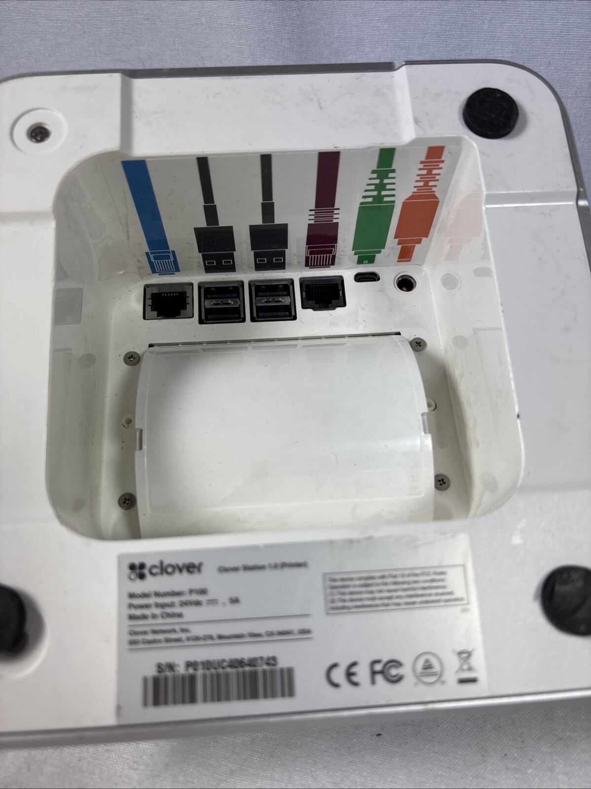 Clover Station 1.0 P100 Receipt Printer w/Power Adaptor