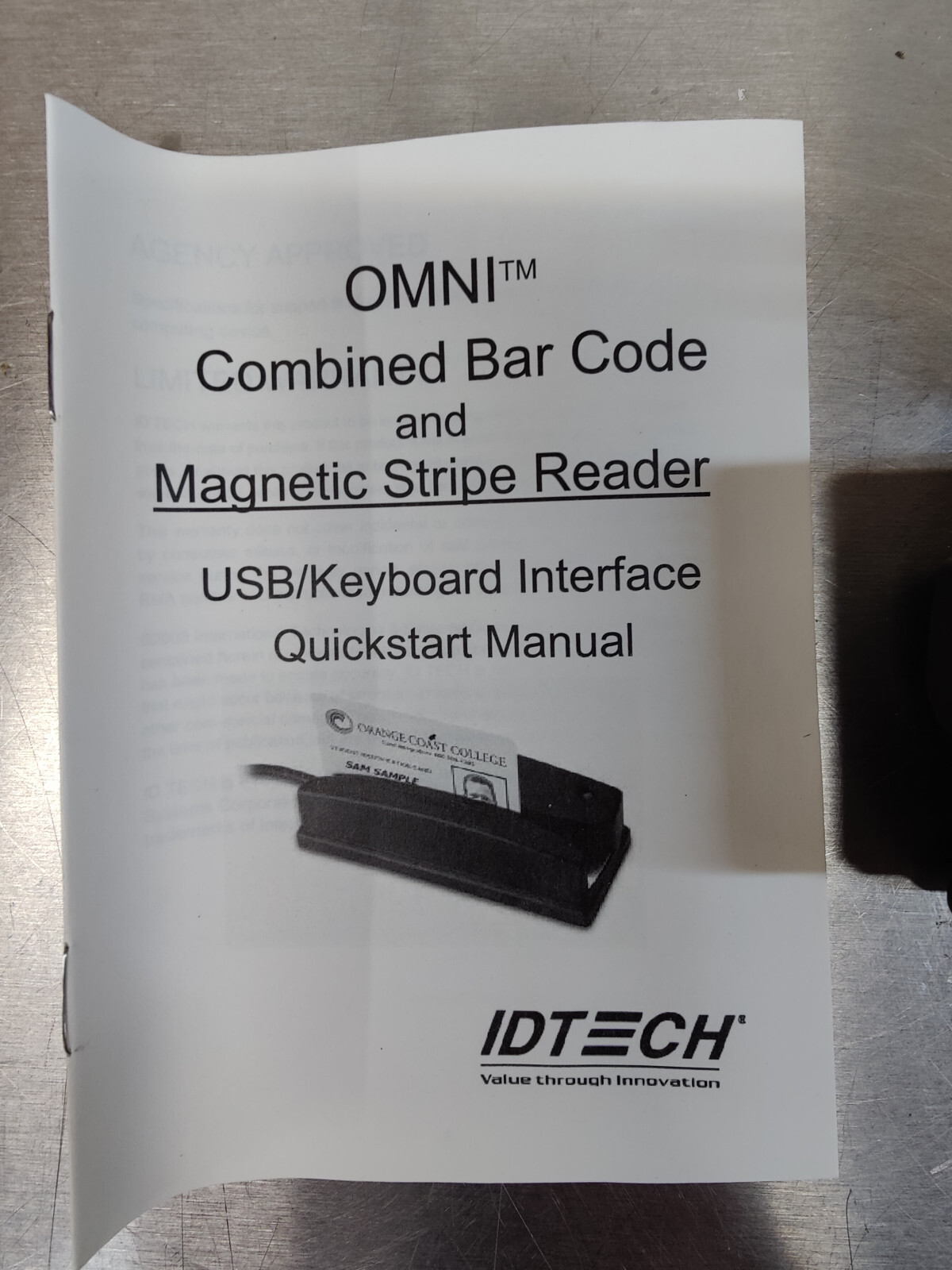 IDTech Omni Combined Bar Code and Magnetic Stripe Reader CKE3237-512K12UC