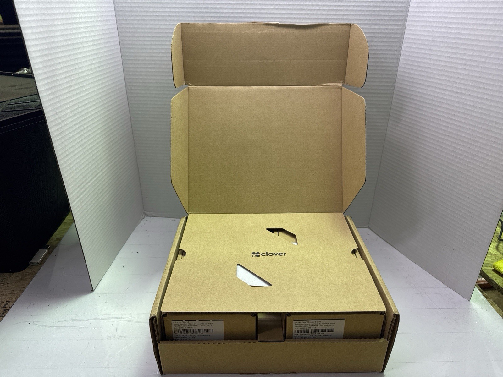 Clover Flex 4 C406 POS Terminal + Wireless Cradle K405 – New Open Box