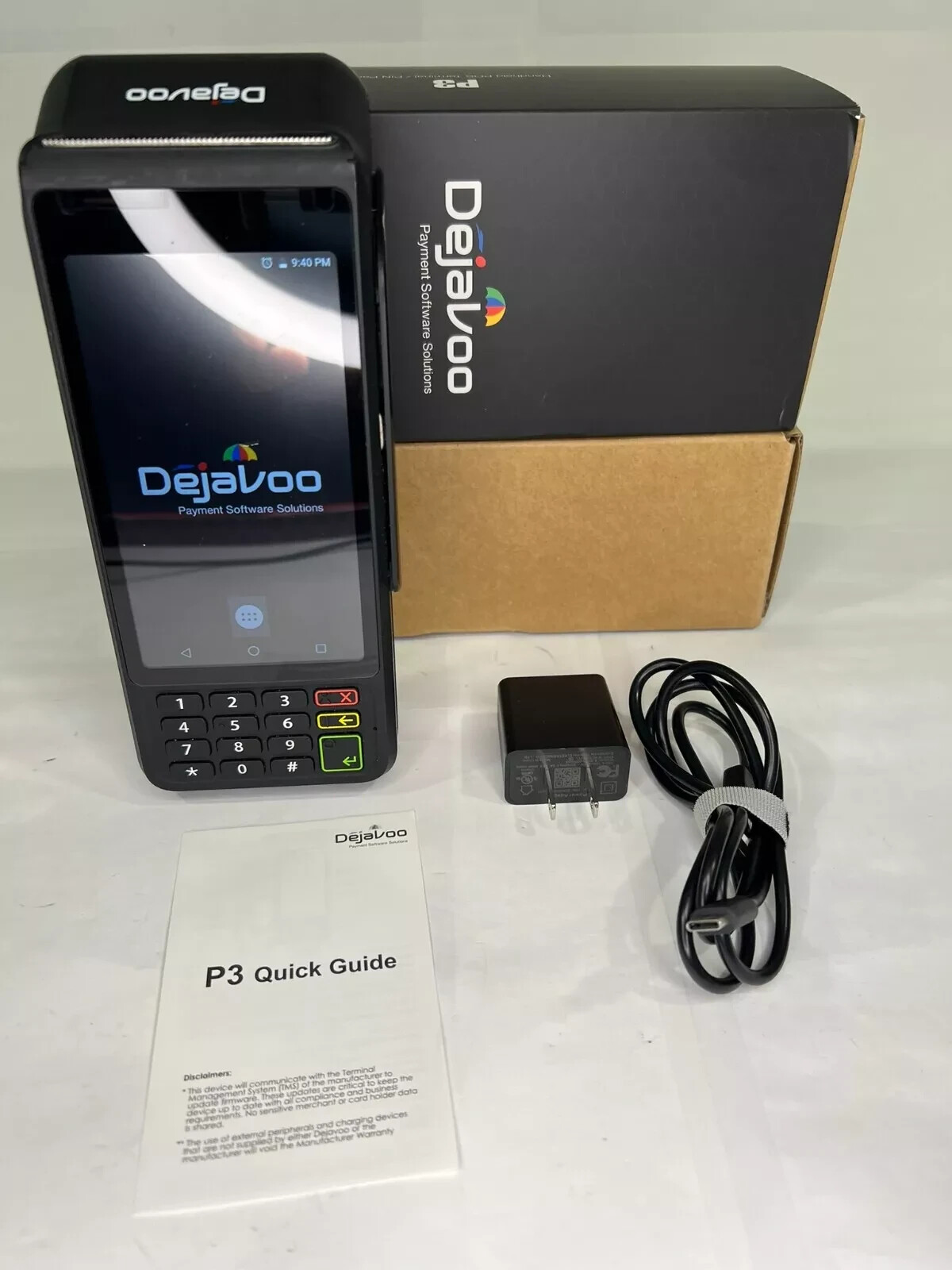 Dejavoo P3 BT / Wi-Fi / 4G Wireless Terminal – New