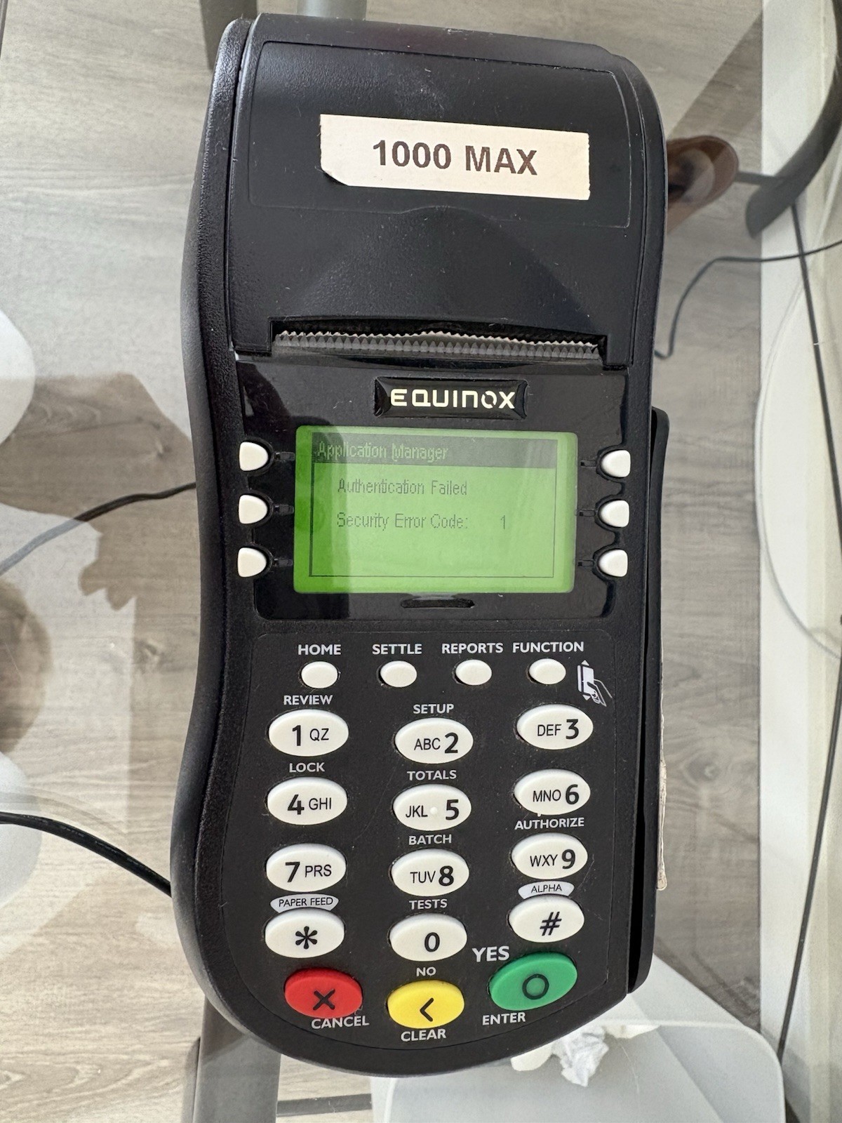 Credit Card Reader/Terminal Equinox T4205 With Power Cord Tested For Power