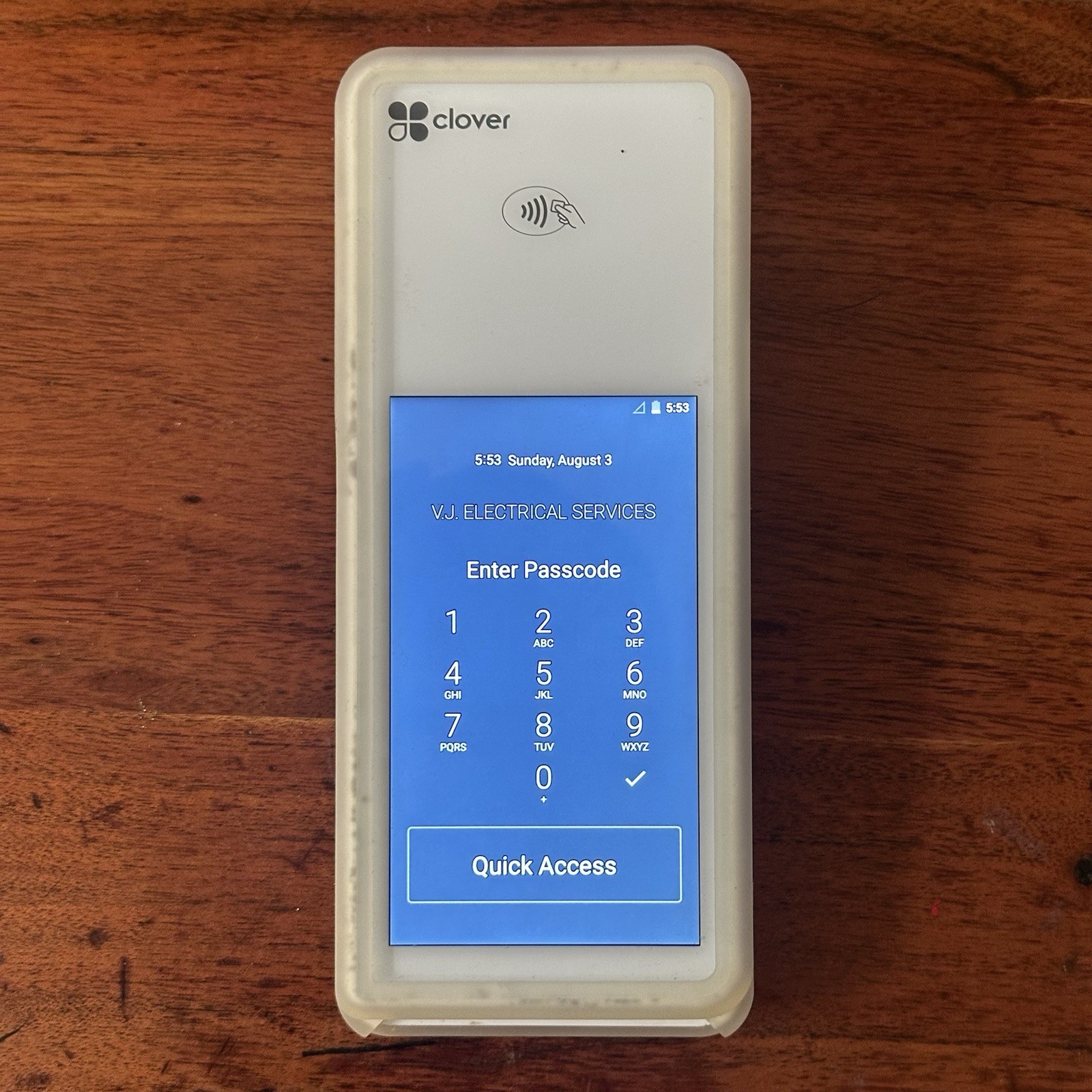 Clover Flex C401U Wireless POS Credit Card Reader NEEDS PASSCODE RESET