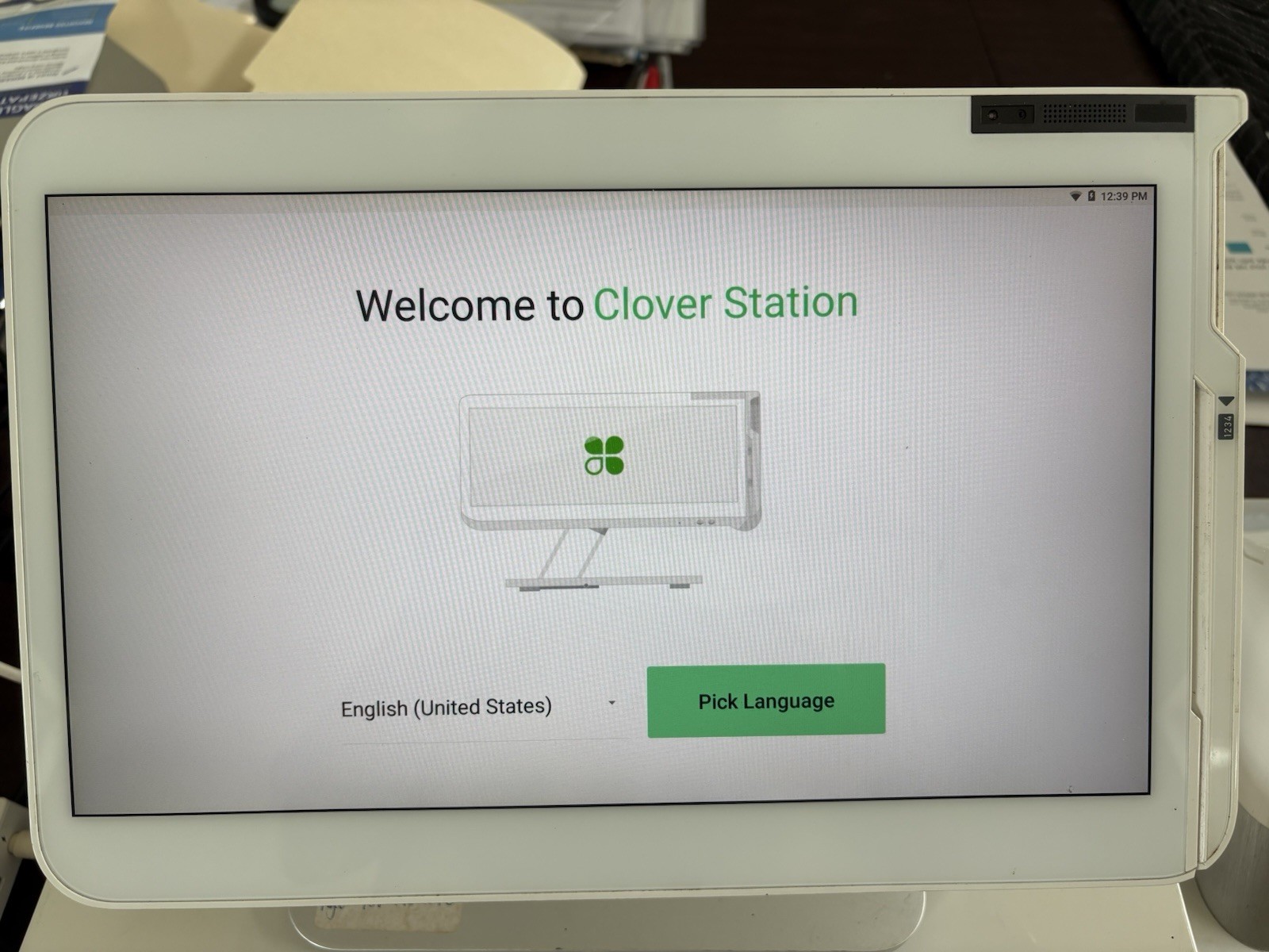 Clover Point of Sale Card Readr + Hub + Wireless + AC Adapter + printer & Cables