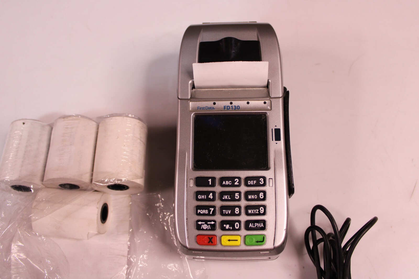 First Data FD 130 Credit Card Terminal W/ Power Cord Free Shipping