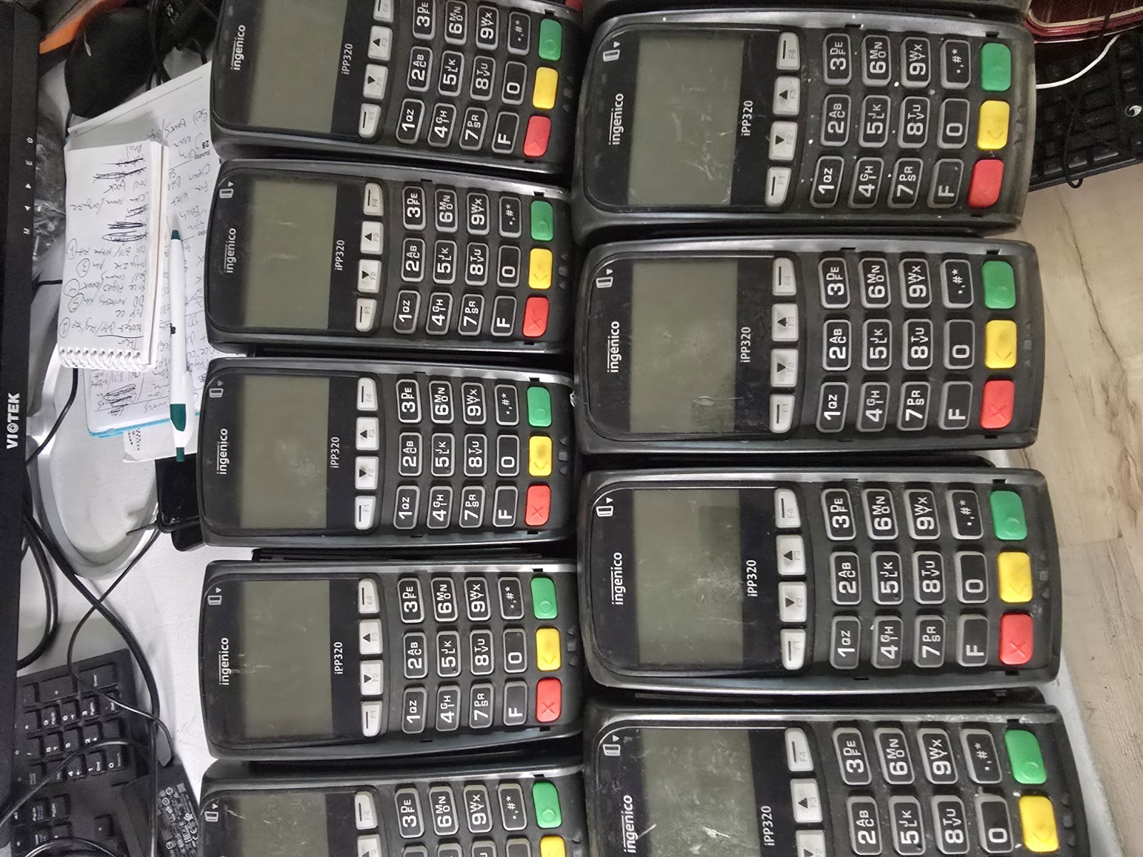 Lot of 10 Ingenico iPP320 Credit Card Payment Terminals Untested AS-IS No Cords