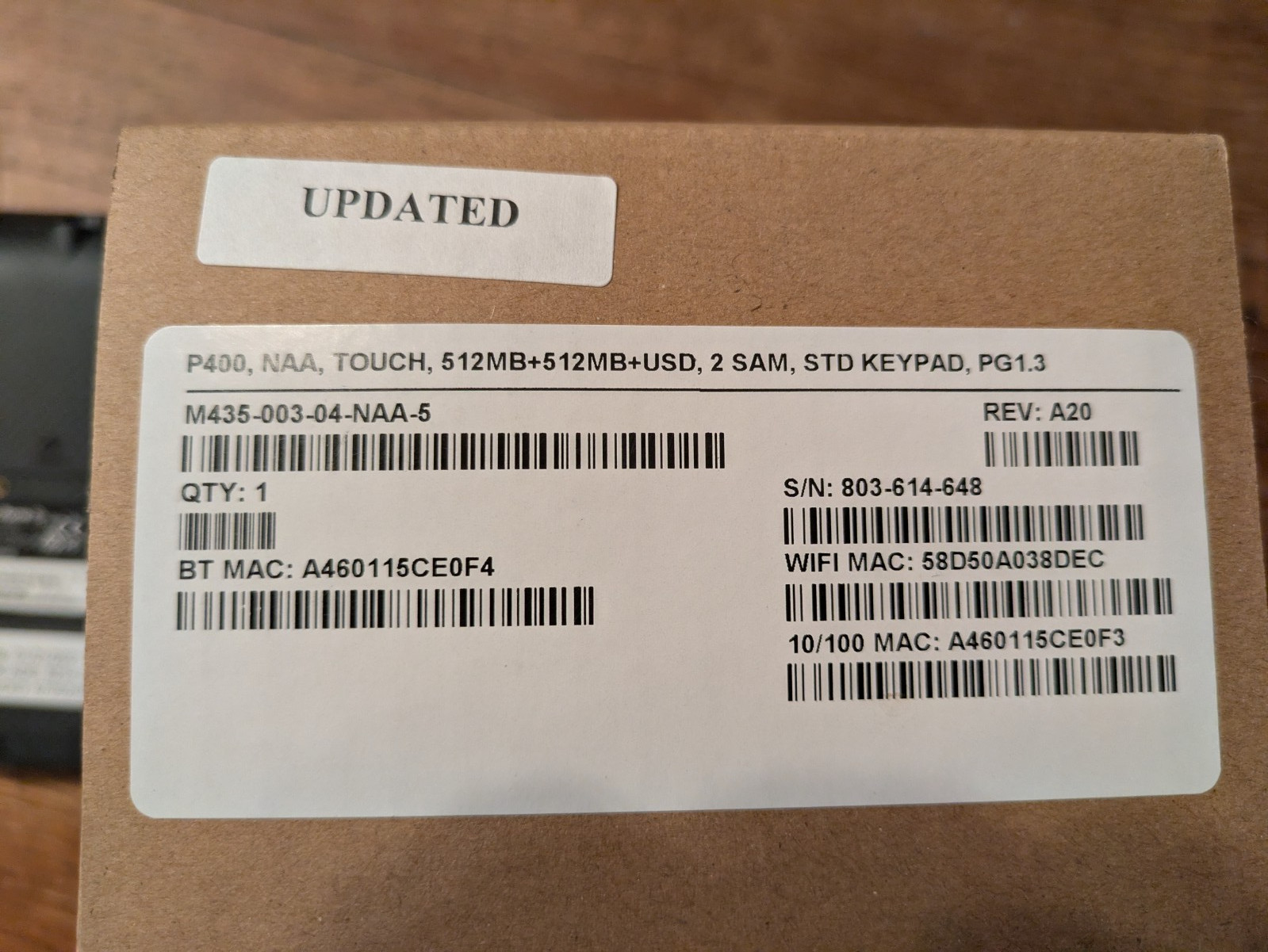 VeriFone P400 512MB M435-003-04-NAA-5 Payment Terminal w/ Extras