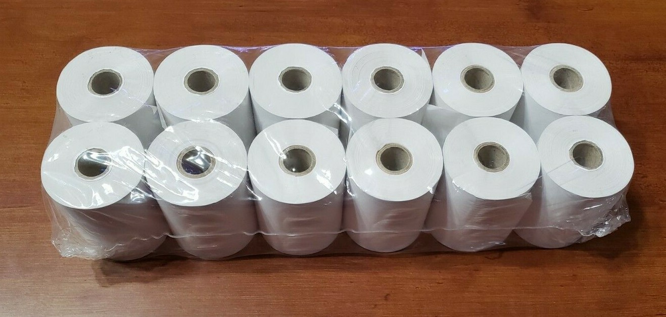 Lebomar International 12 thermal paper rolls 2 1/4″ X 85′ (57mm. X 26mts.) New