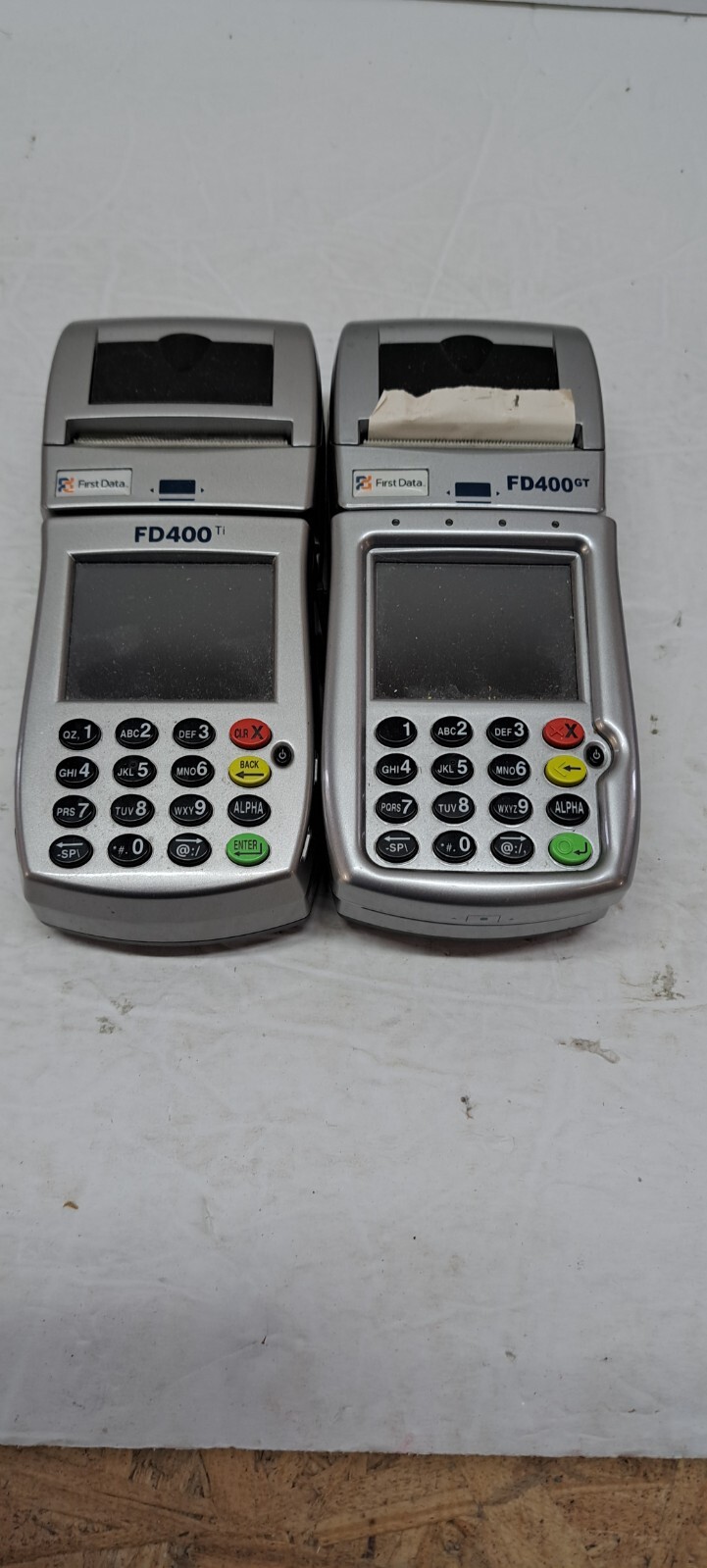 First Data FD400GT Silver & Black Wireless Handheld Terminal Credit Card Reader