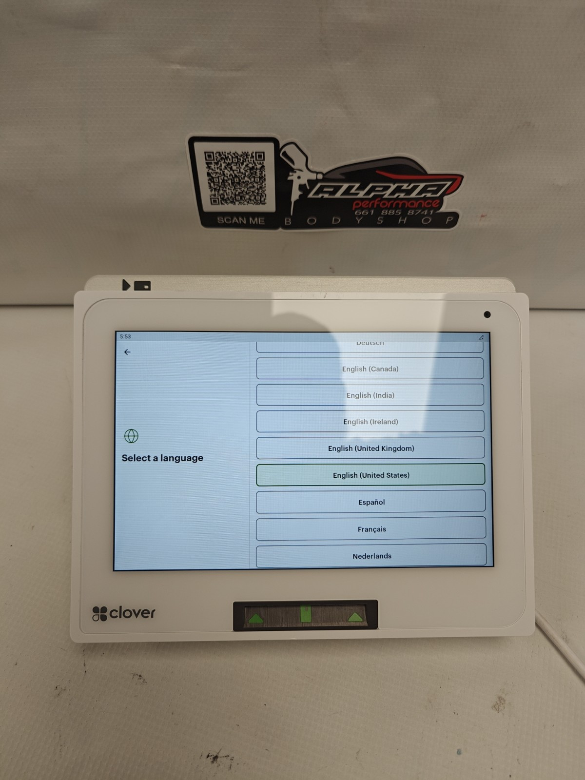 Clover Mini C305 POS System/Credit Card Terminal